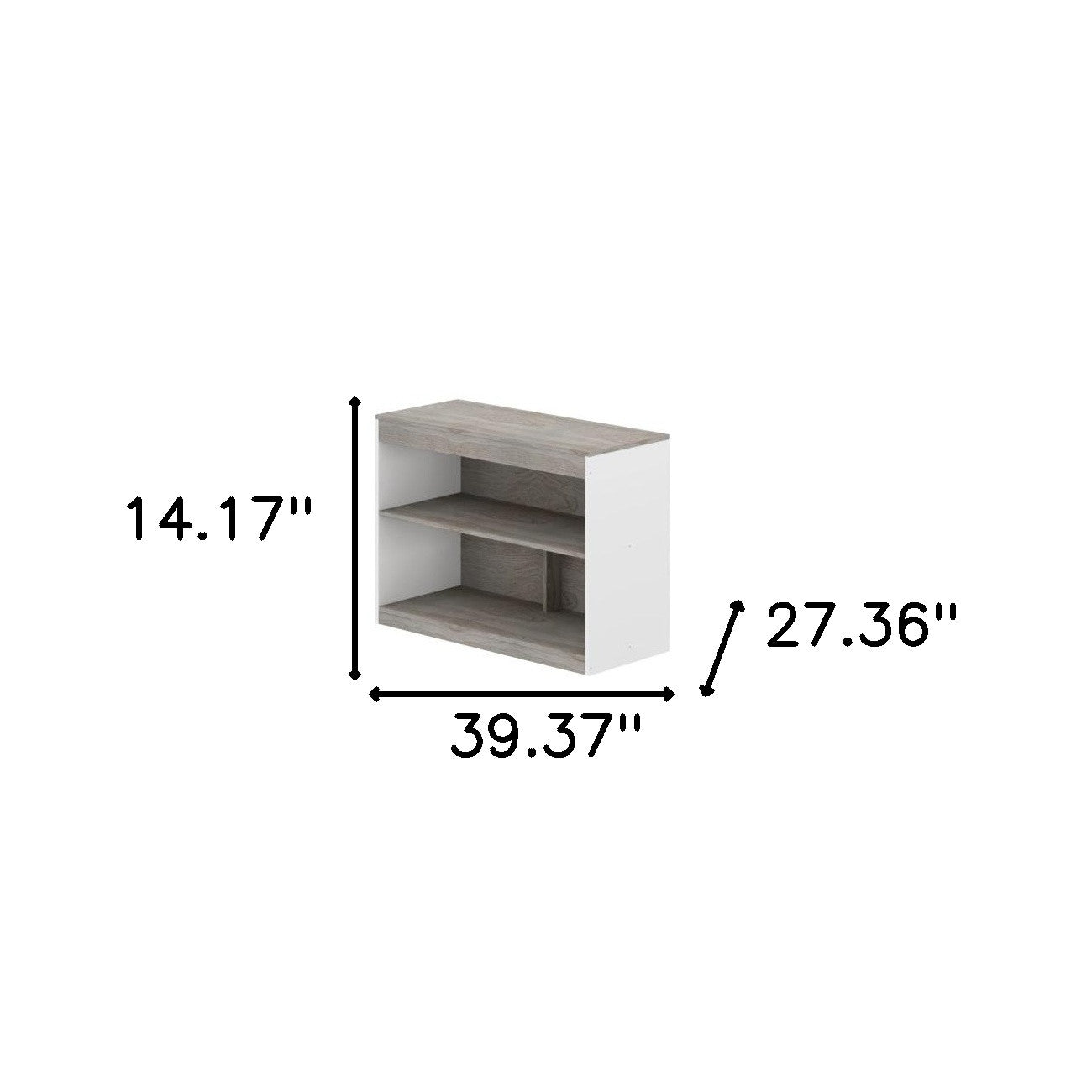 39" Gray And White Solid Console Table