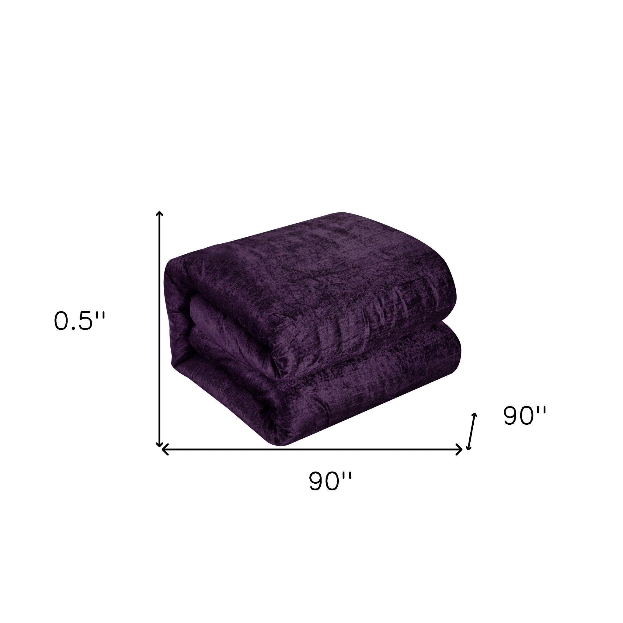 Purple Queen Polyester 220 Thread Count Washable Down Comforter Set