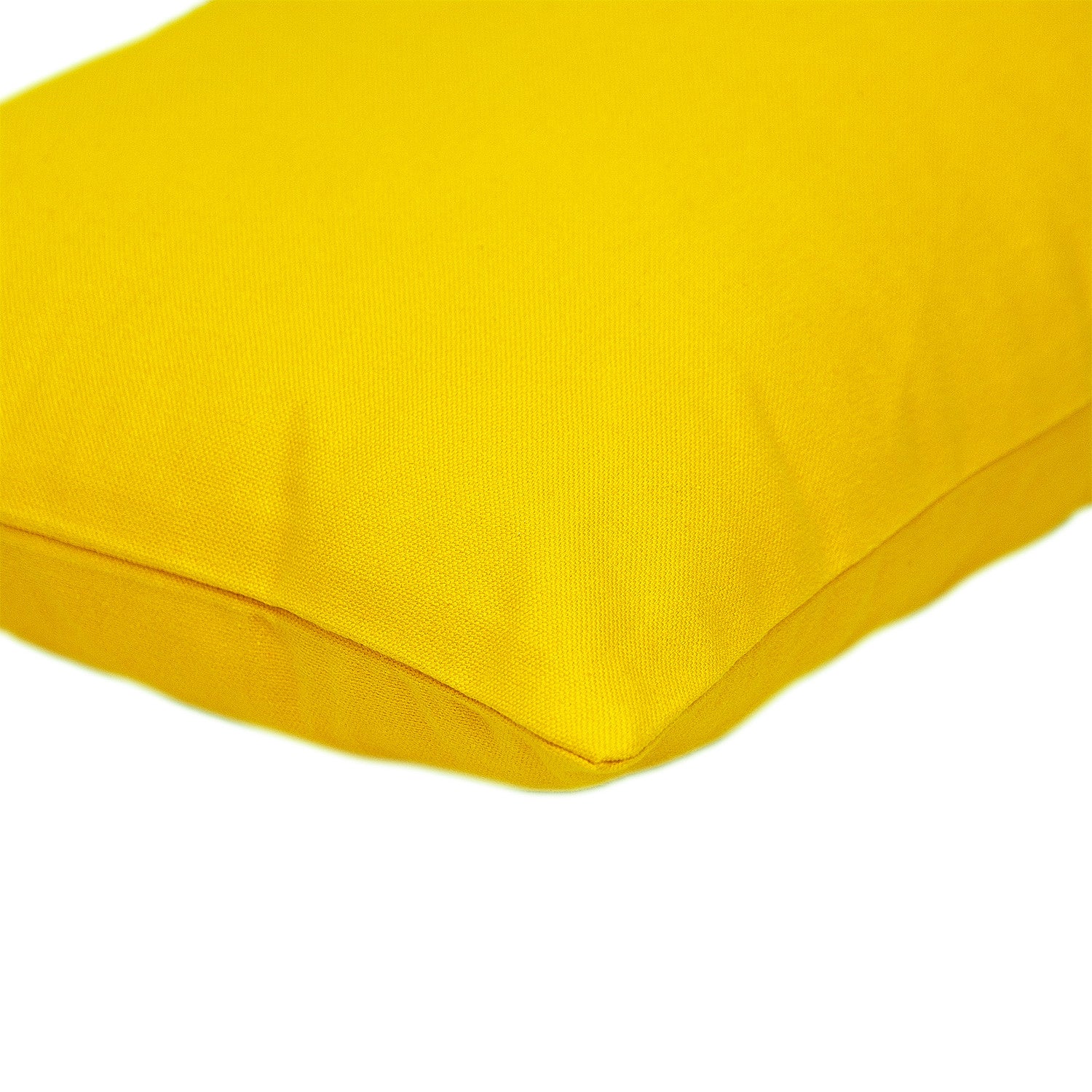 12" X 18" Yellow Cotton Lumbar Throw Pillow