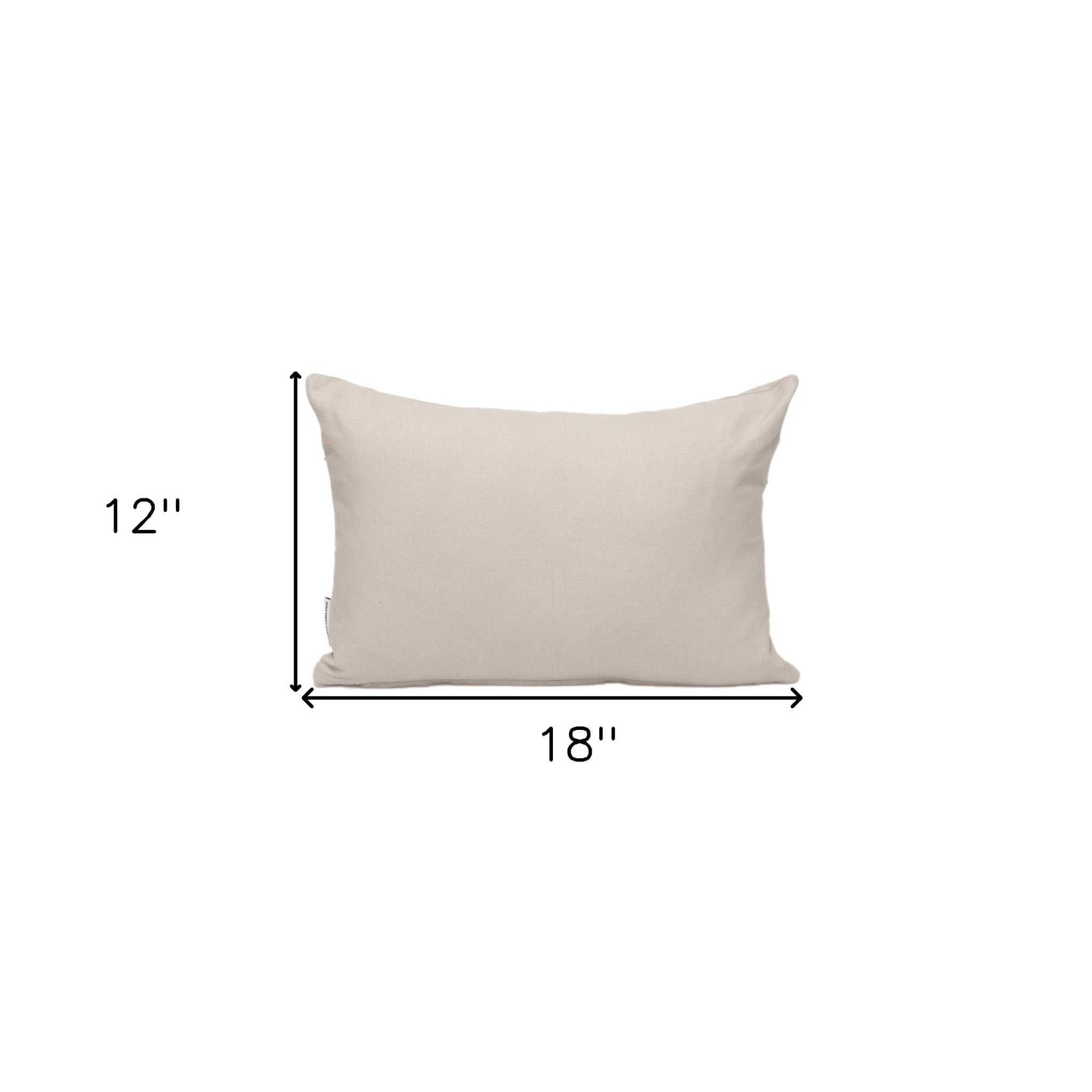 12" X 18" Natural Cotton Throw Pillow