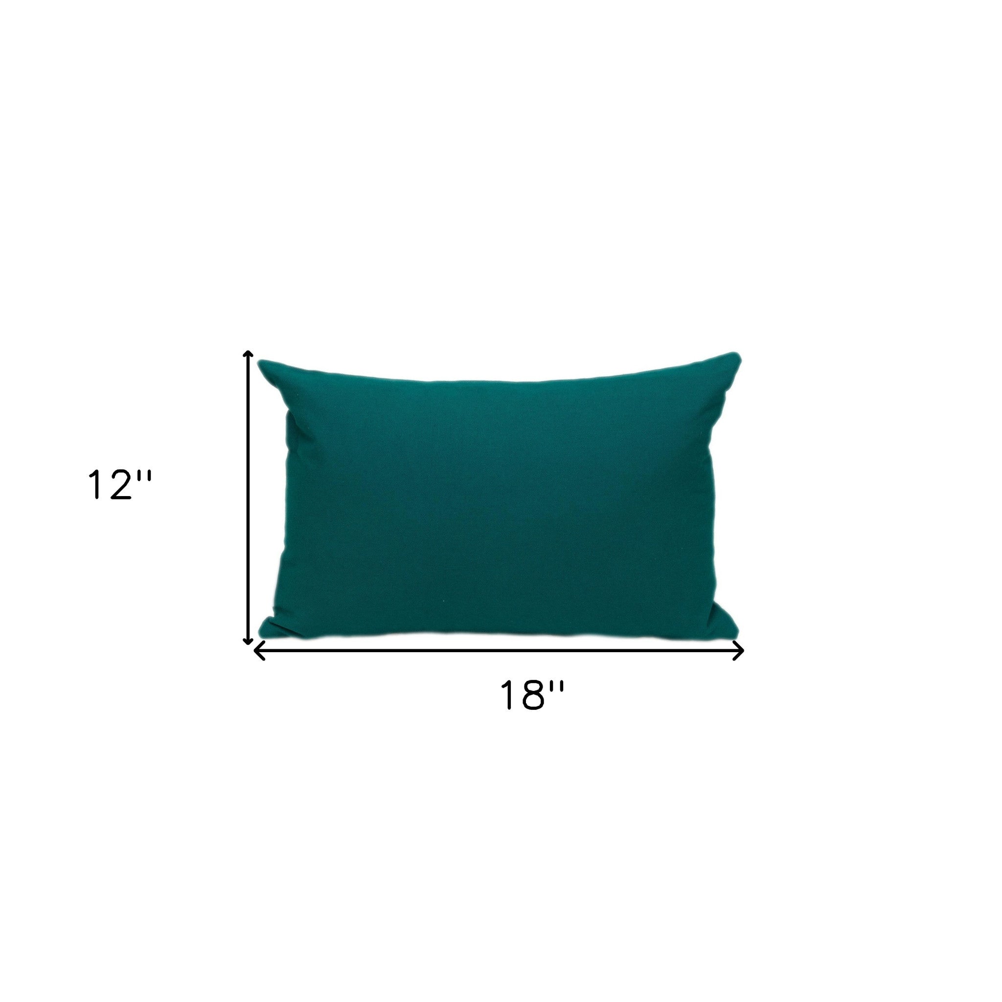 12" X 18" Green Cotton Throw Pillow