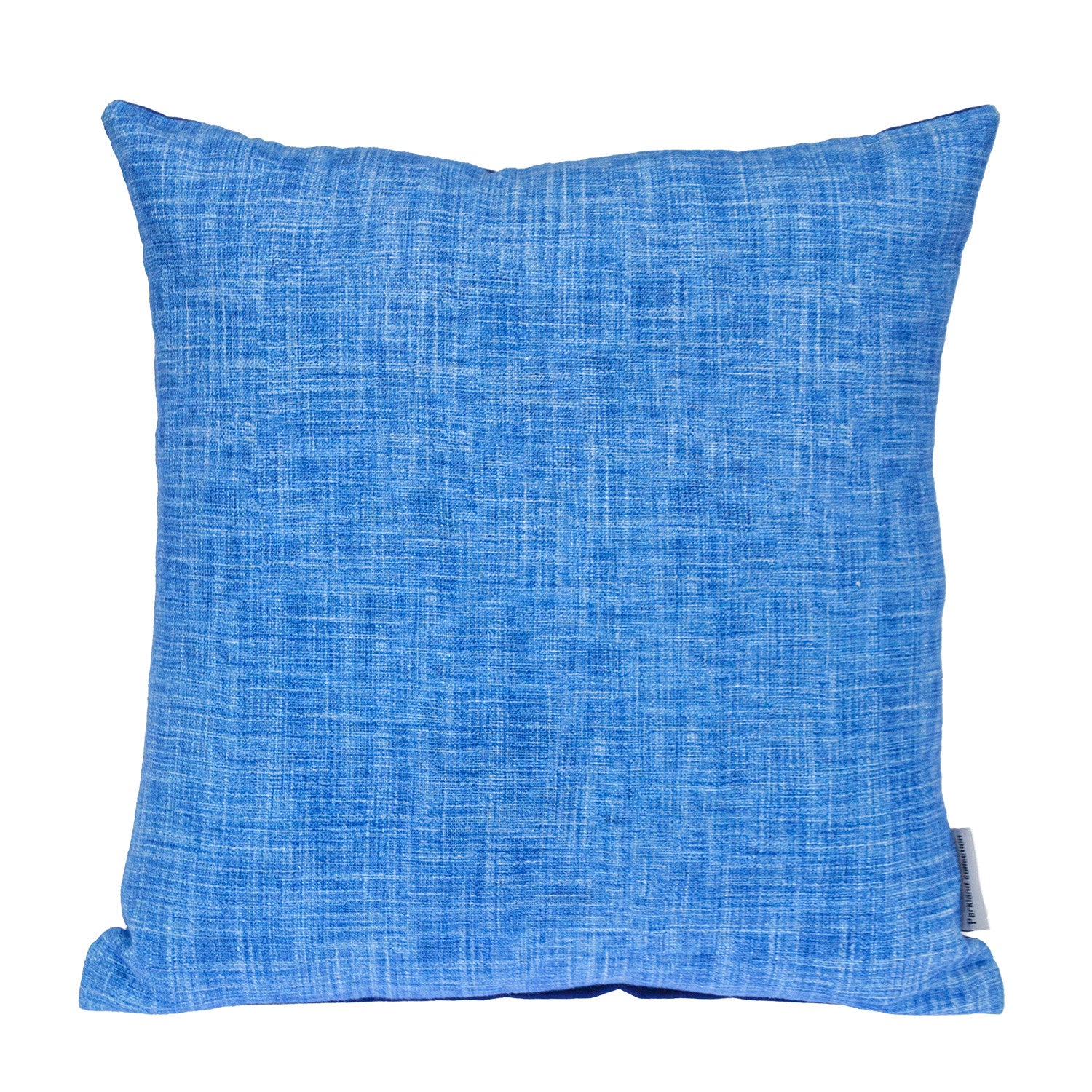 18" Blue Weave Cotton Throw Pillow