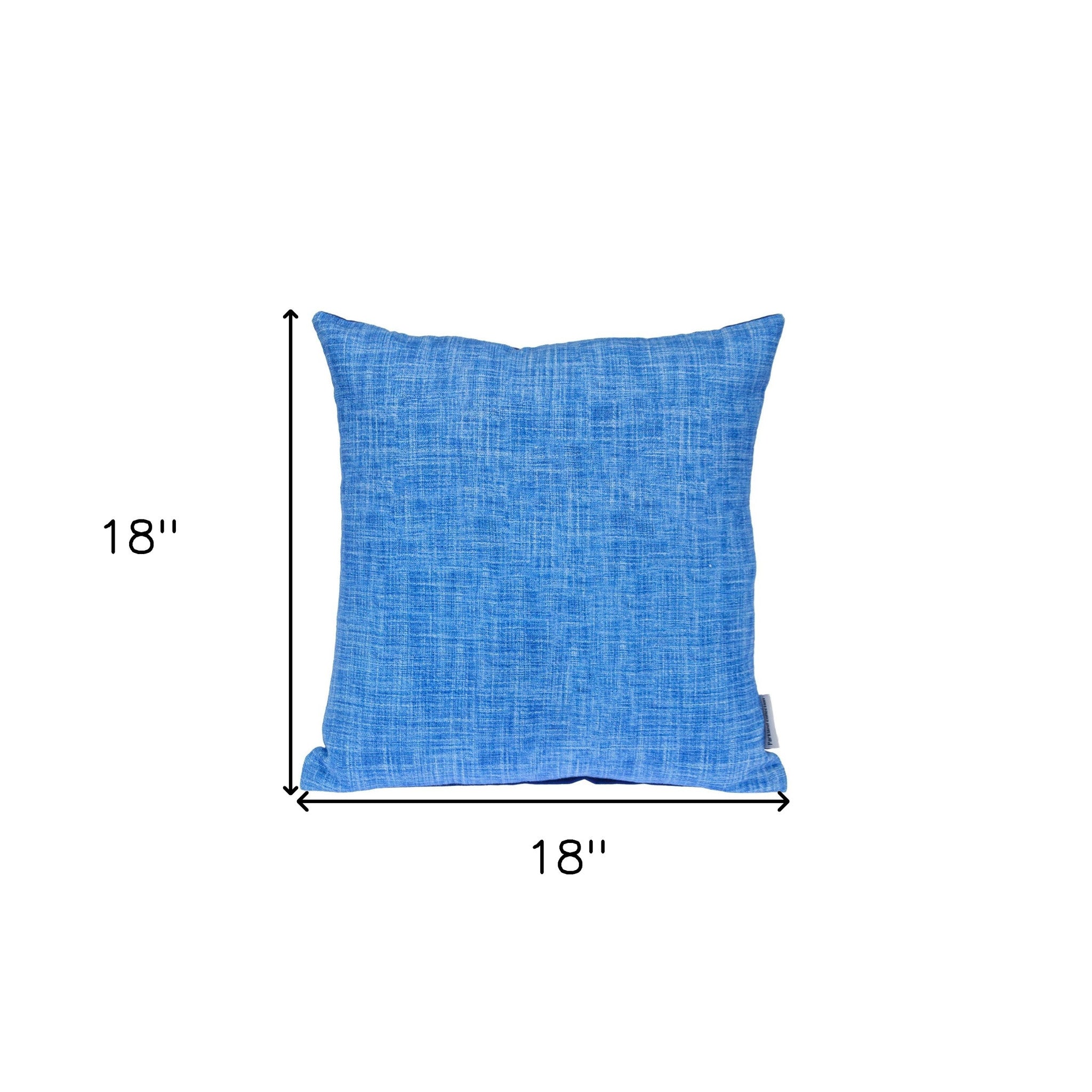 18" Blue Weave Cotton Throw Pillow