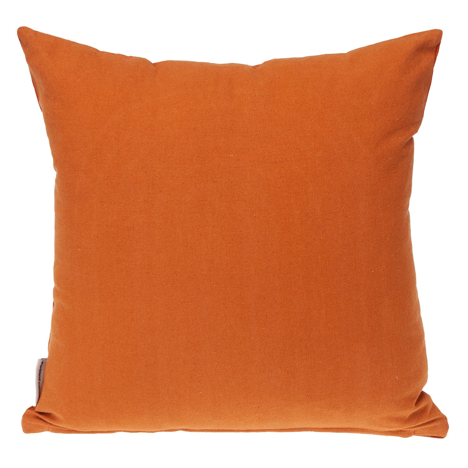 18" Orange Geometric Cotton Throw Pillow