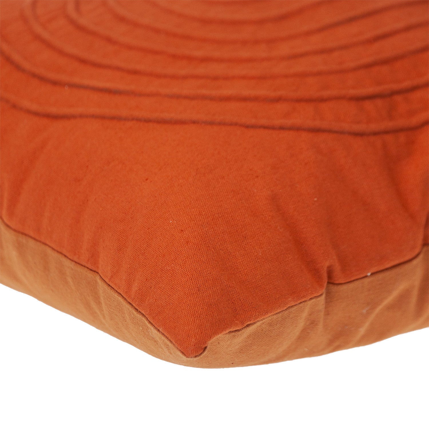 18" Orange Geometric Cotton Throw Pillow