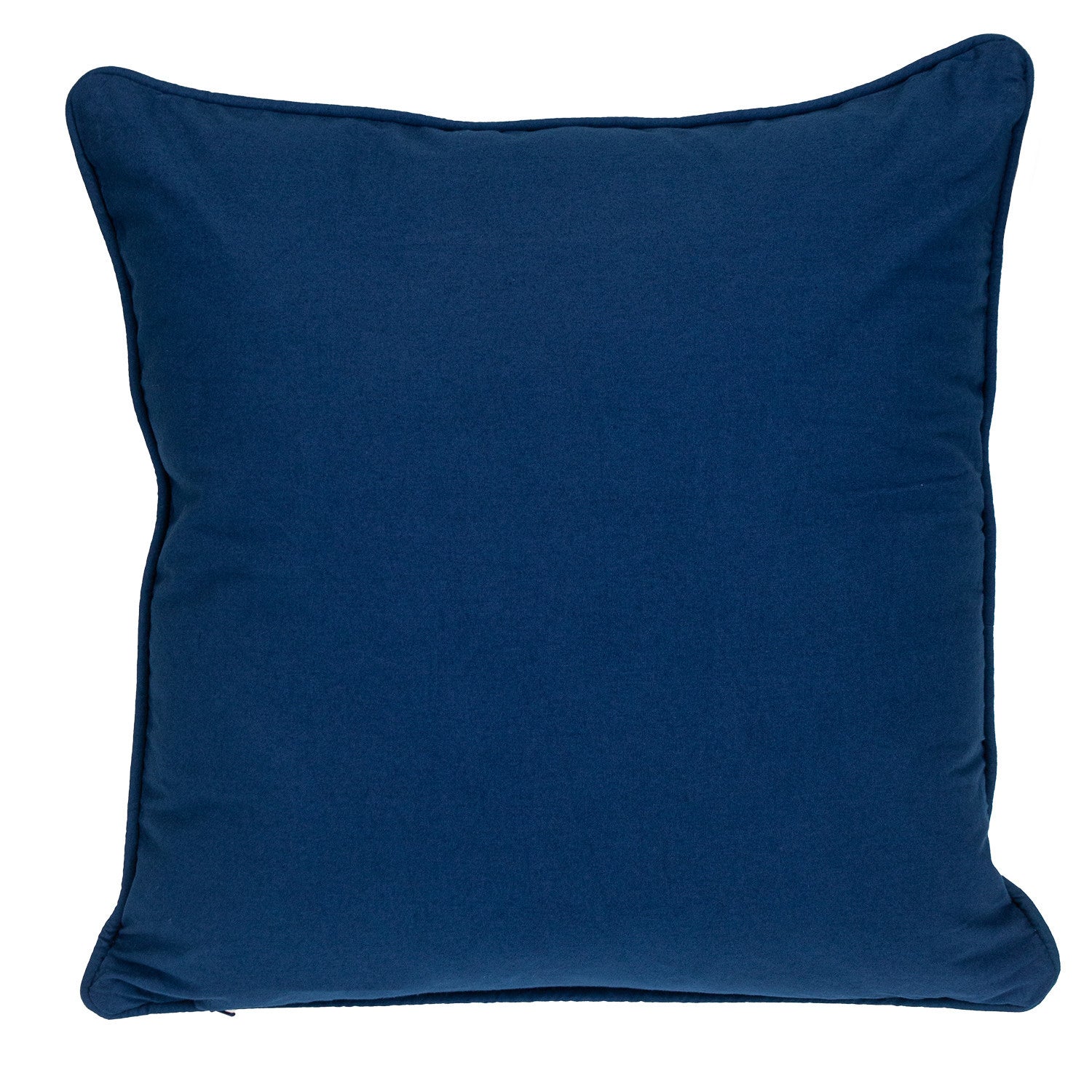 20" Blue Geometric Cotton Throw Pillow