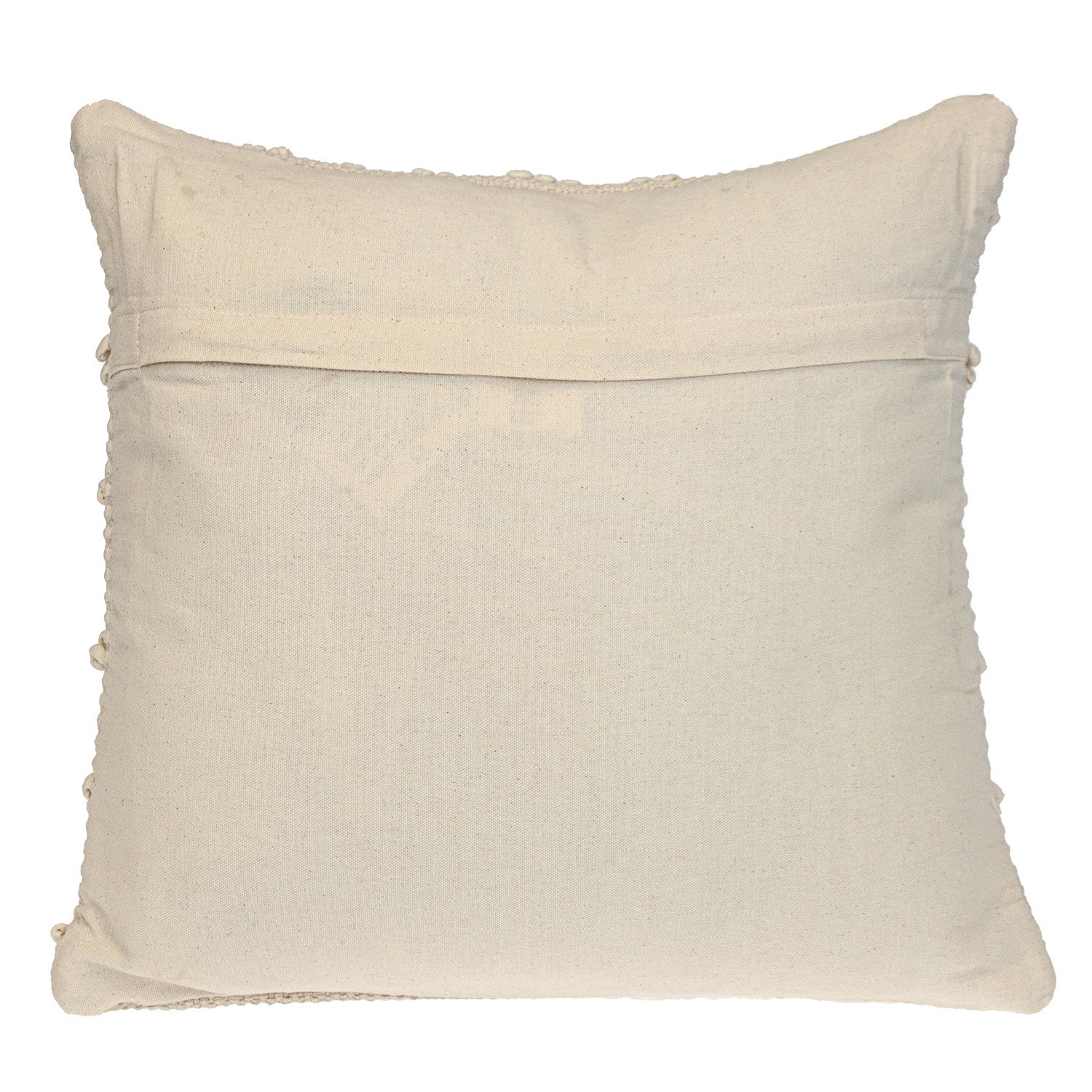 20" Off White Geometric Cotton Throw Pillow