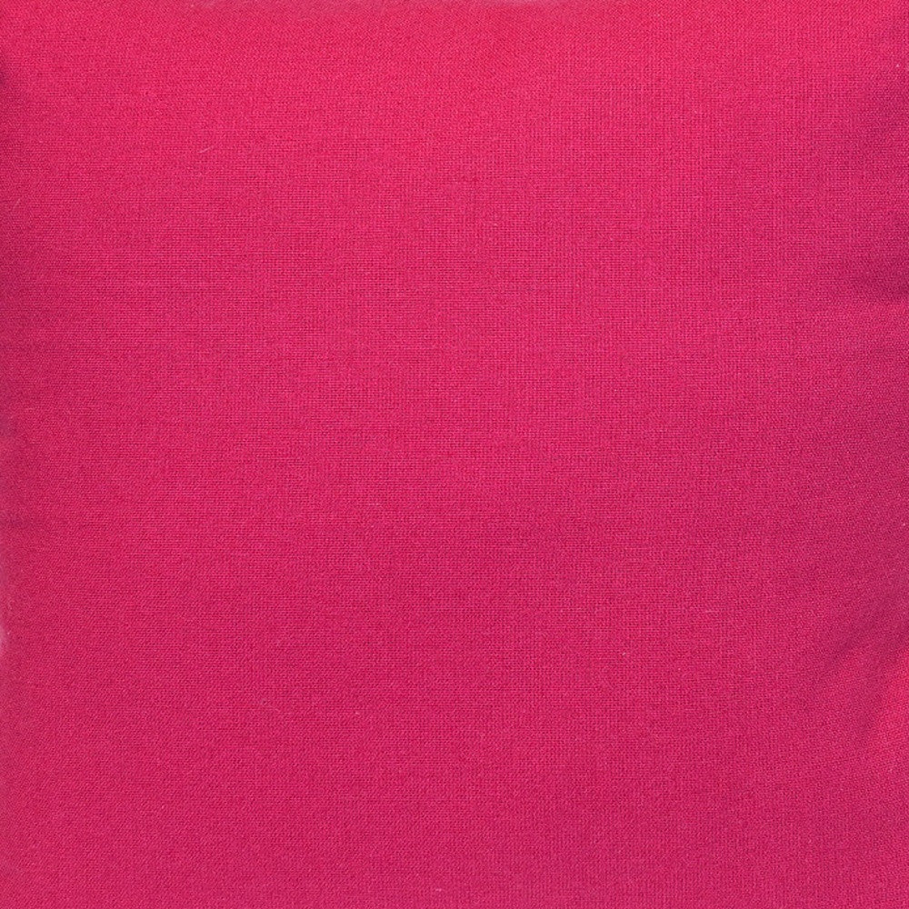 16" Pink Cotton Throw Pillow