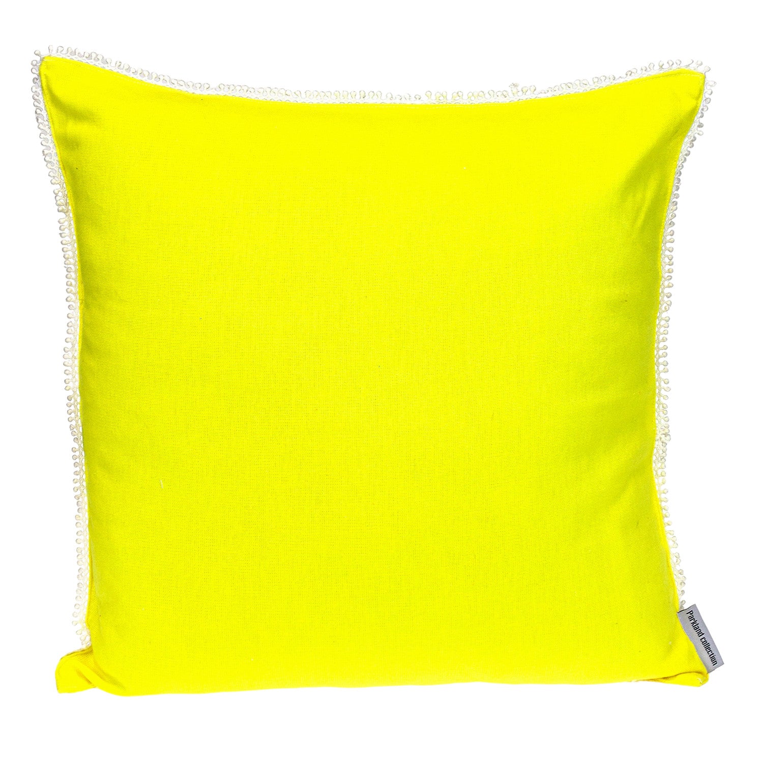 16" Yellow Cotton Throw Pillow