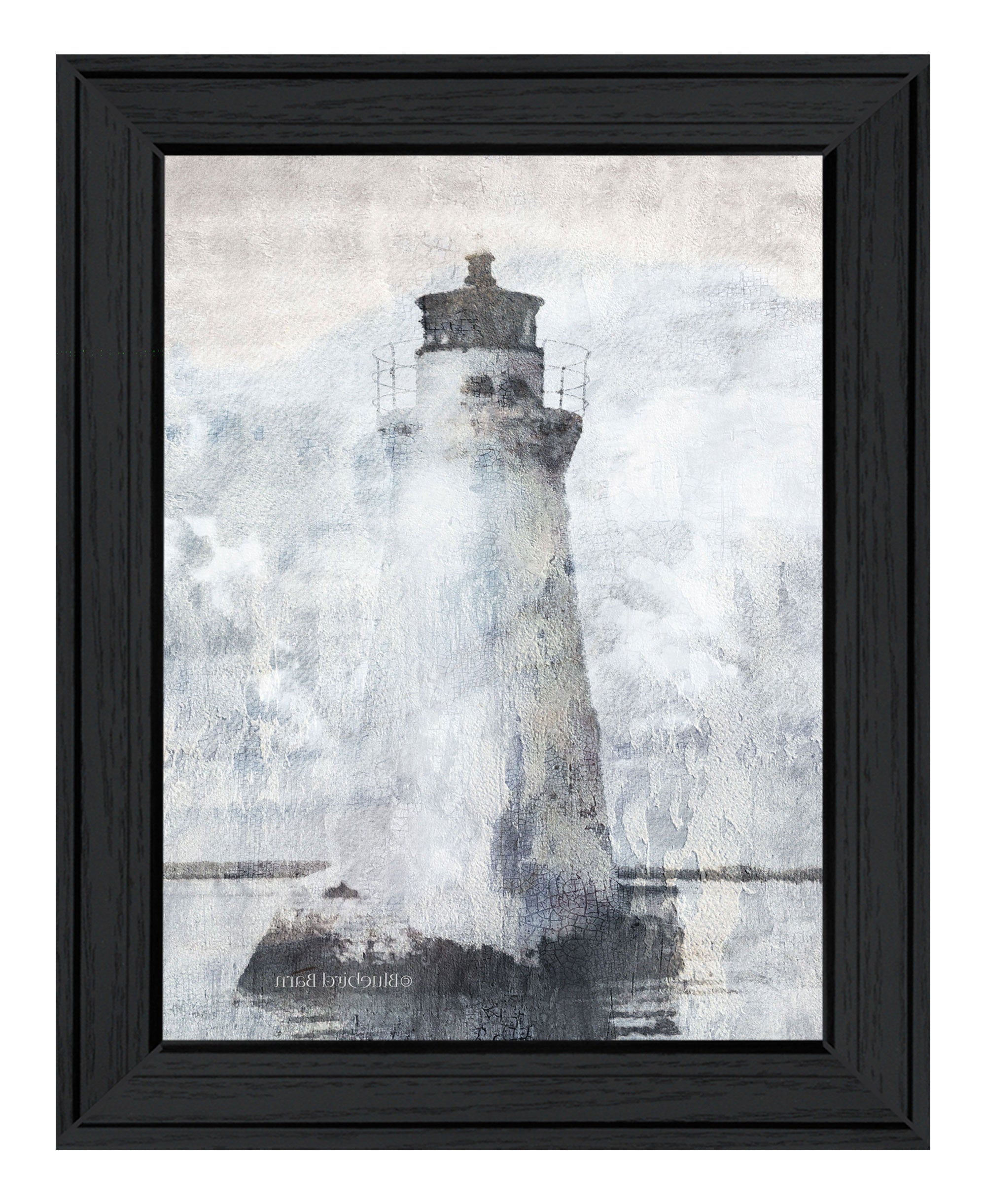 Lighthouse Black Framed Print Wall Art