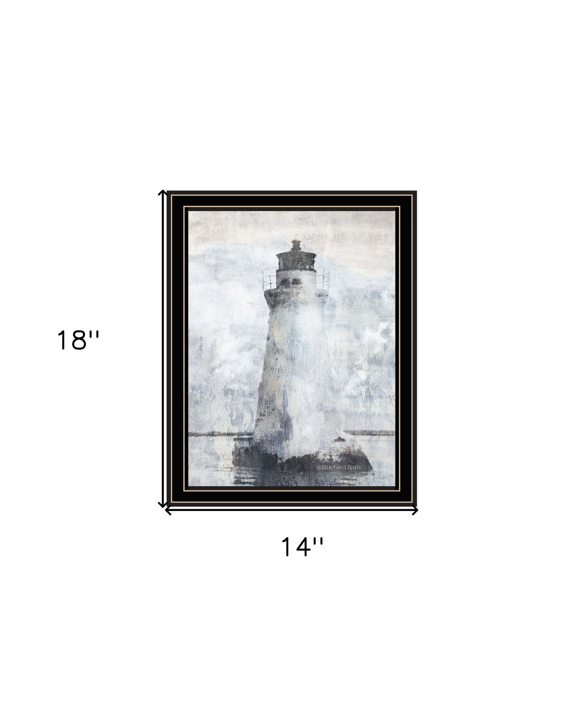 Lighthouse Black Framed Print Wall Art