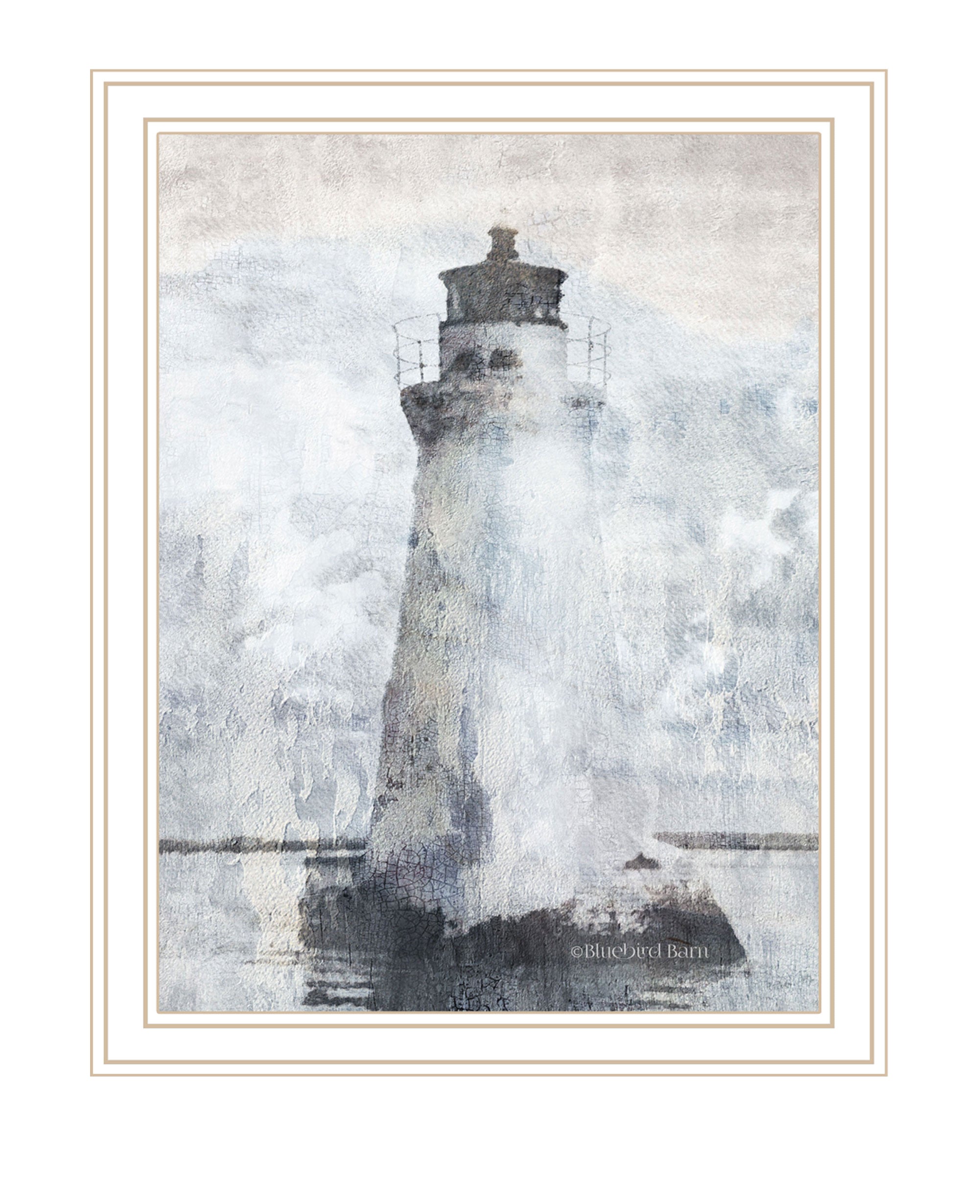 Lighthouse Black Framed Print Wall Art