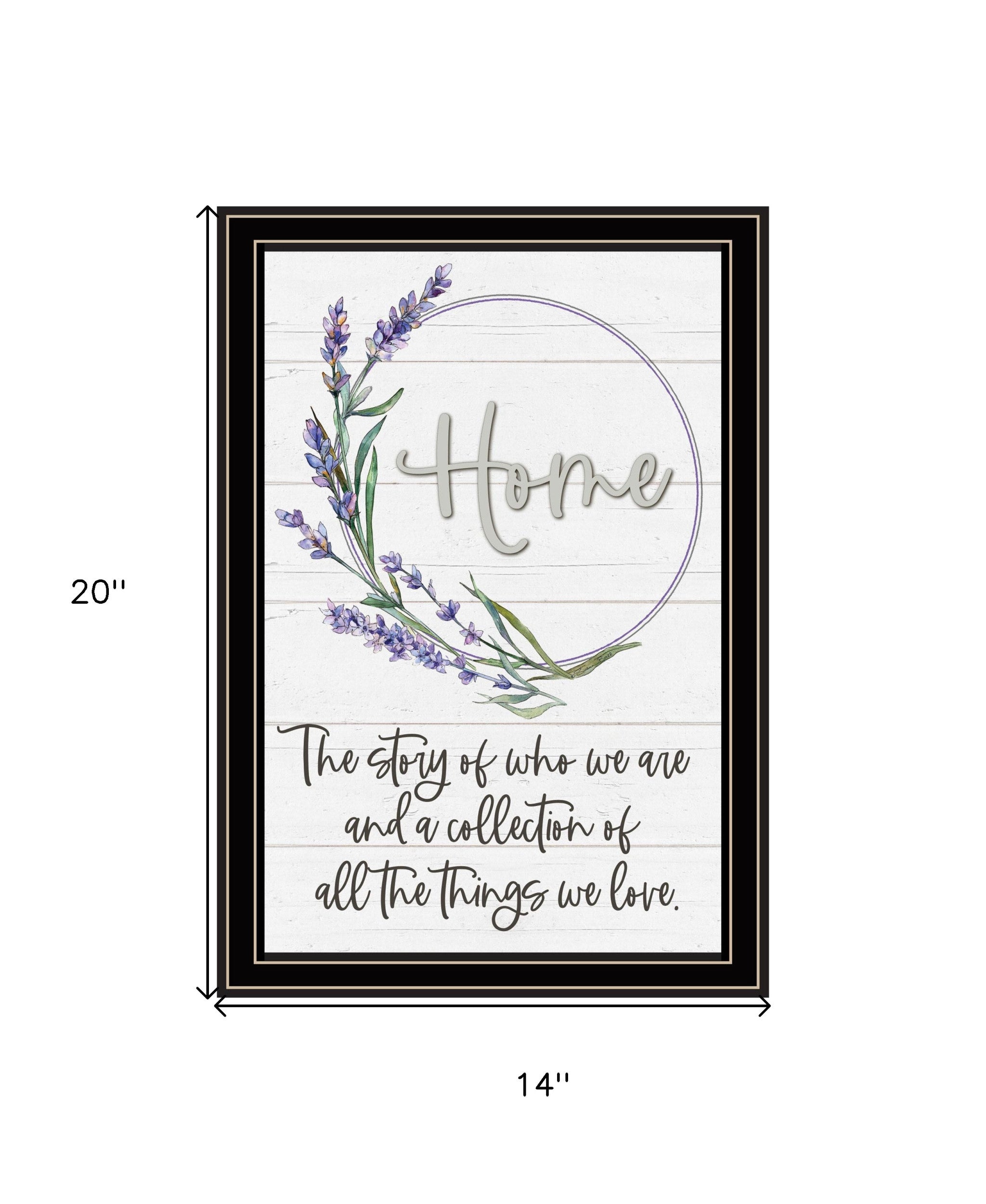 Home a Circle of Love Black Framed Print Wall Art