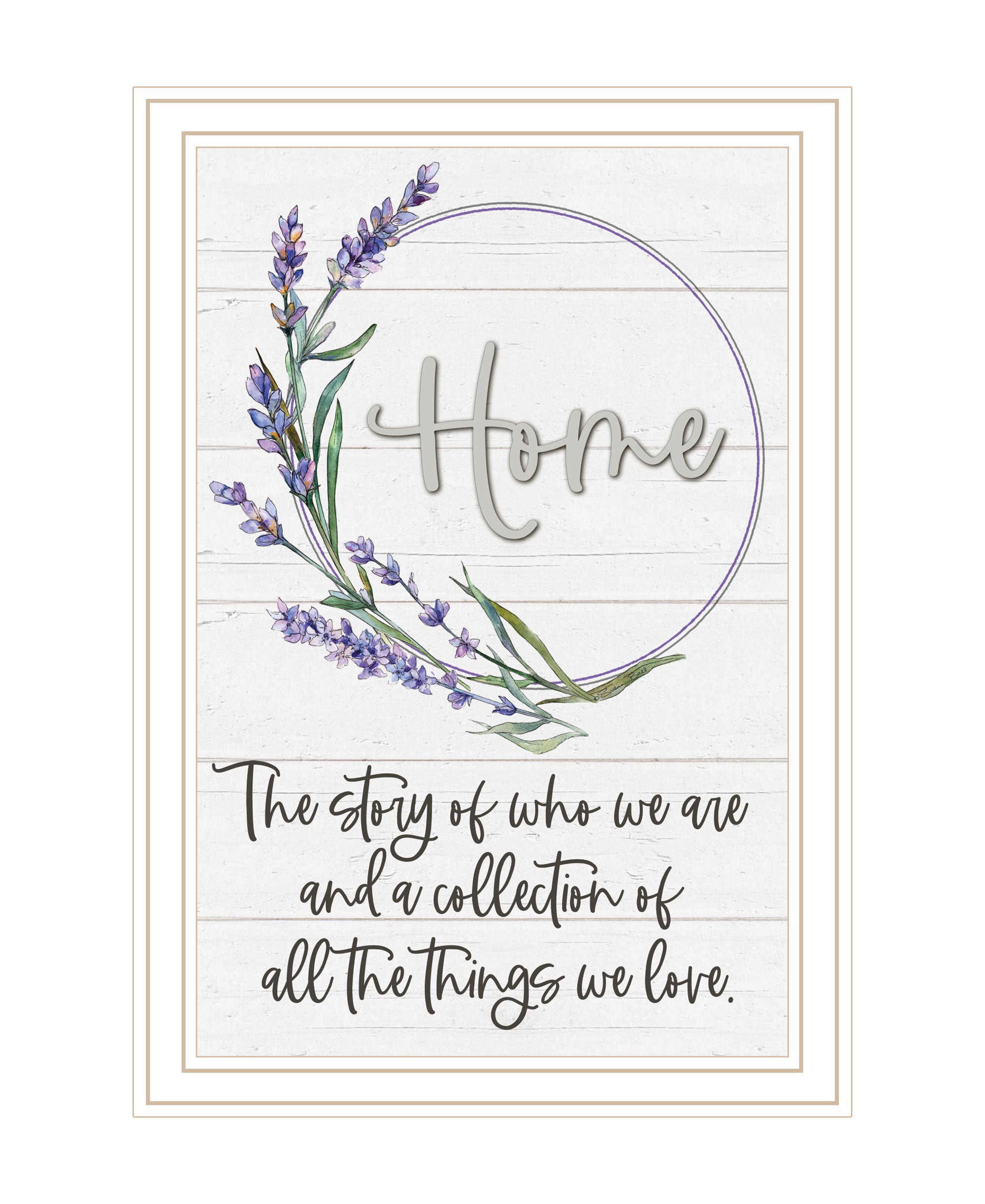 Home a Circle of Love Black Framed Print Wall Art