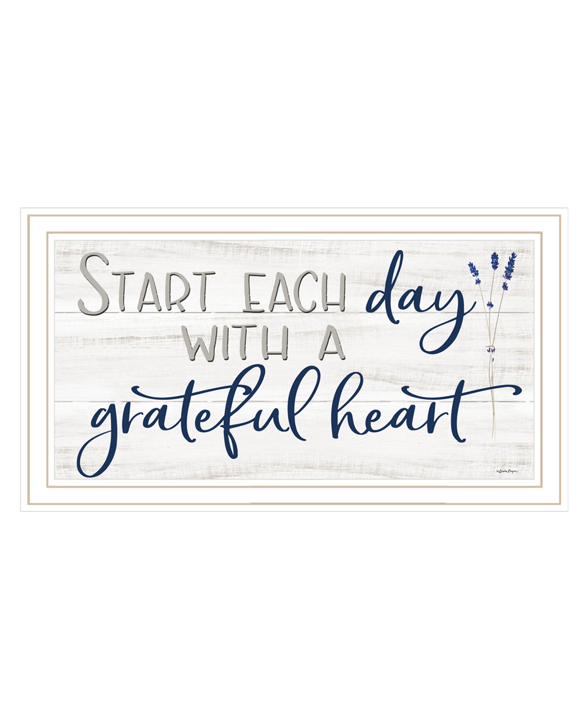 Grateful Heart Black Framed Print Wall Art