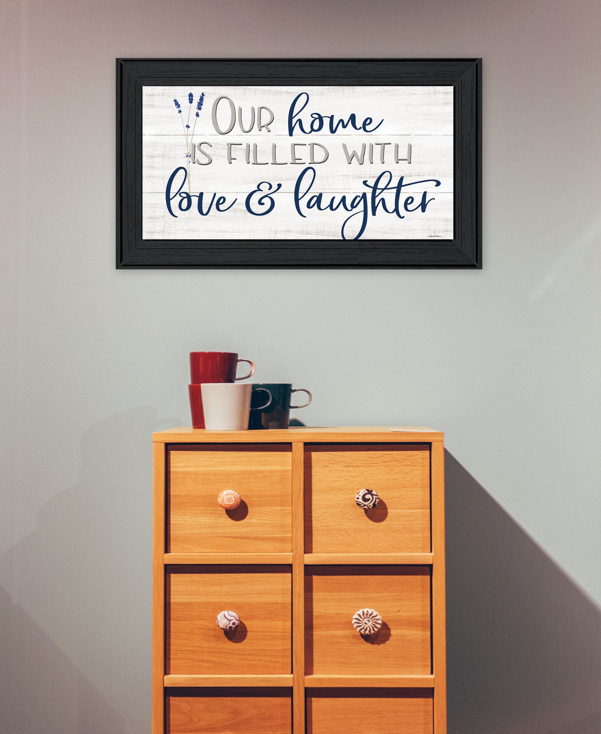 Our Home Black Framed Print Wall Art