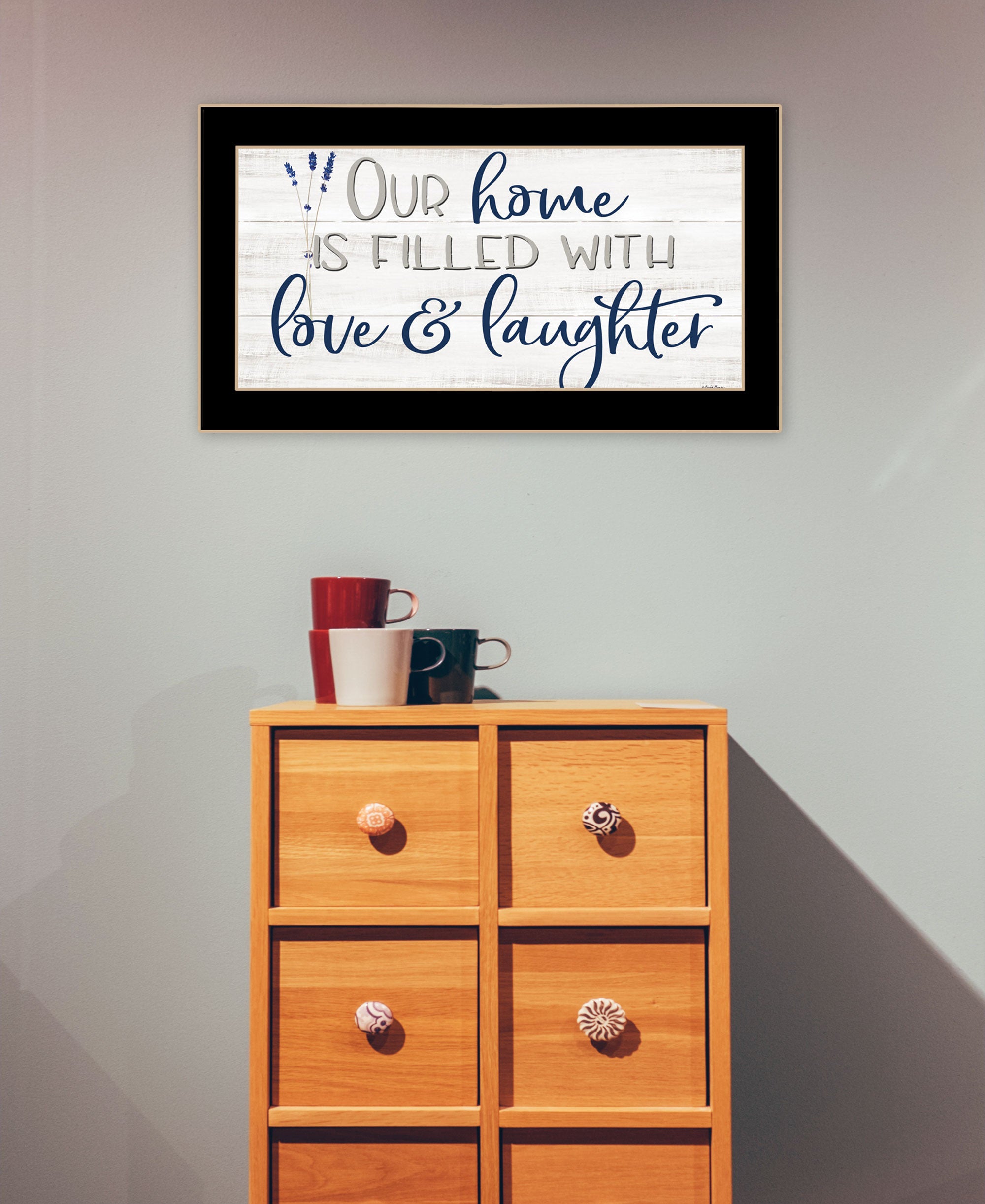 Our Home Black Framed Print Wall Art