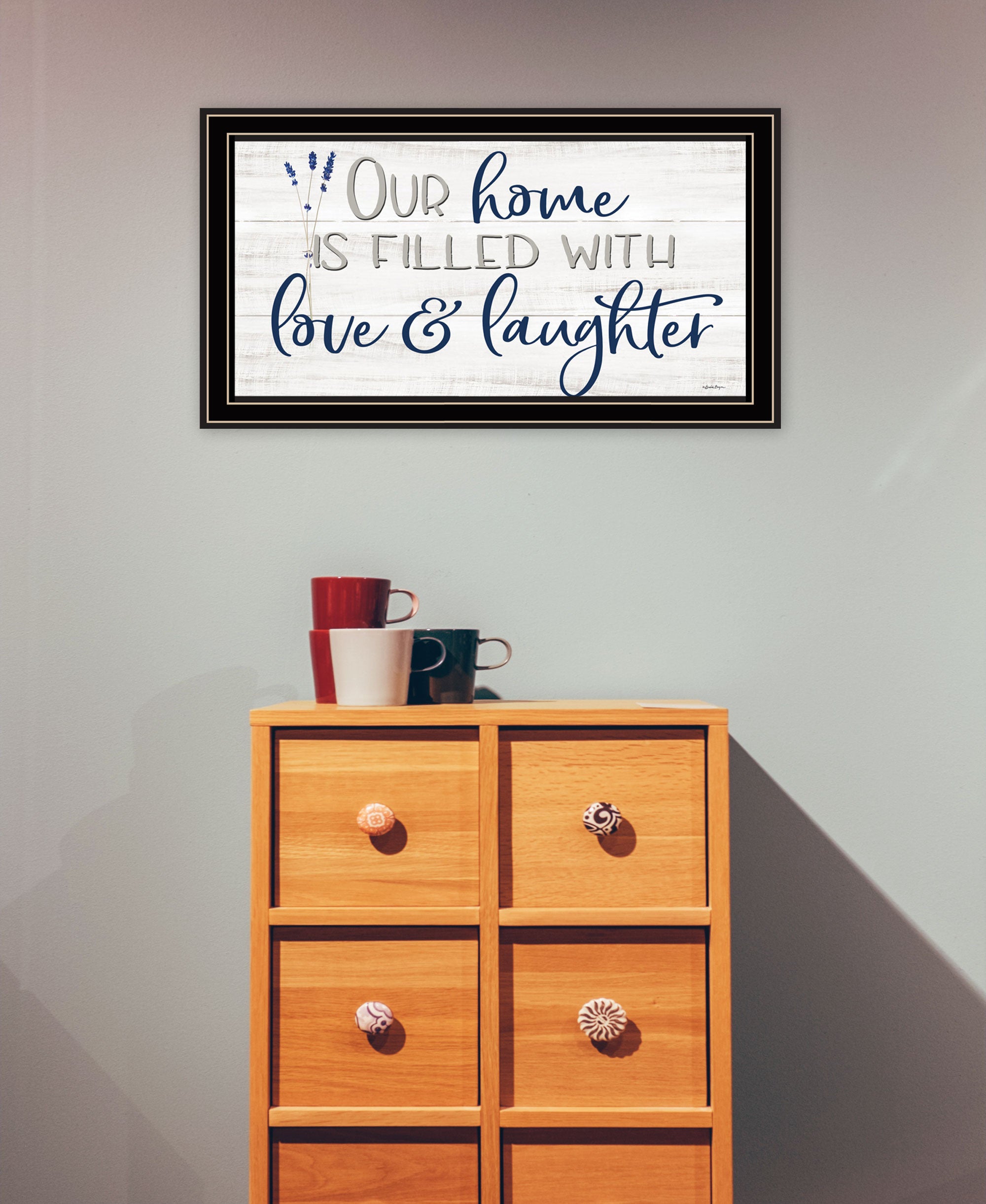 Our Home Black Framed Print Wall Art