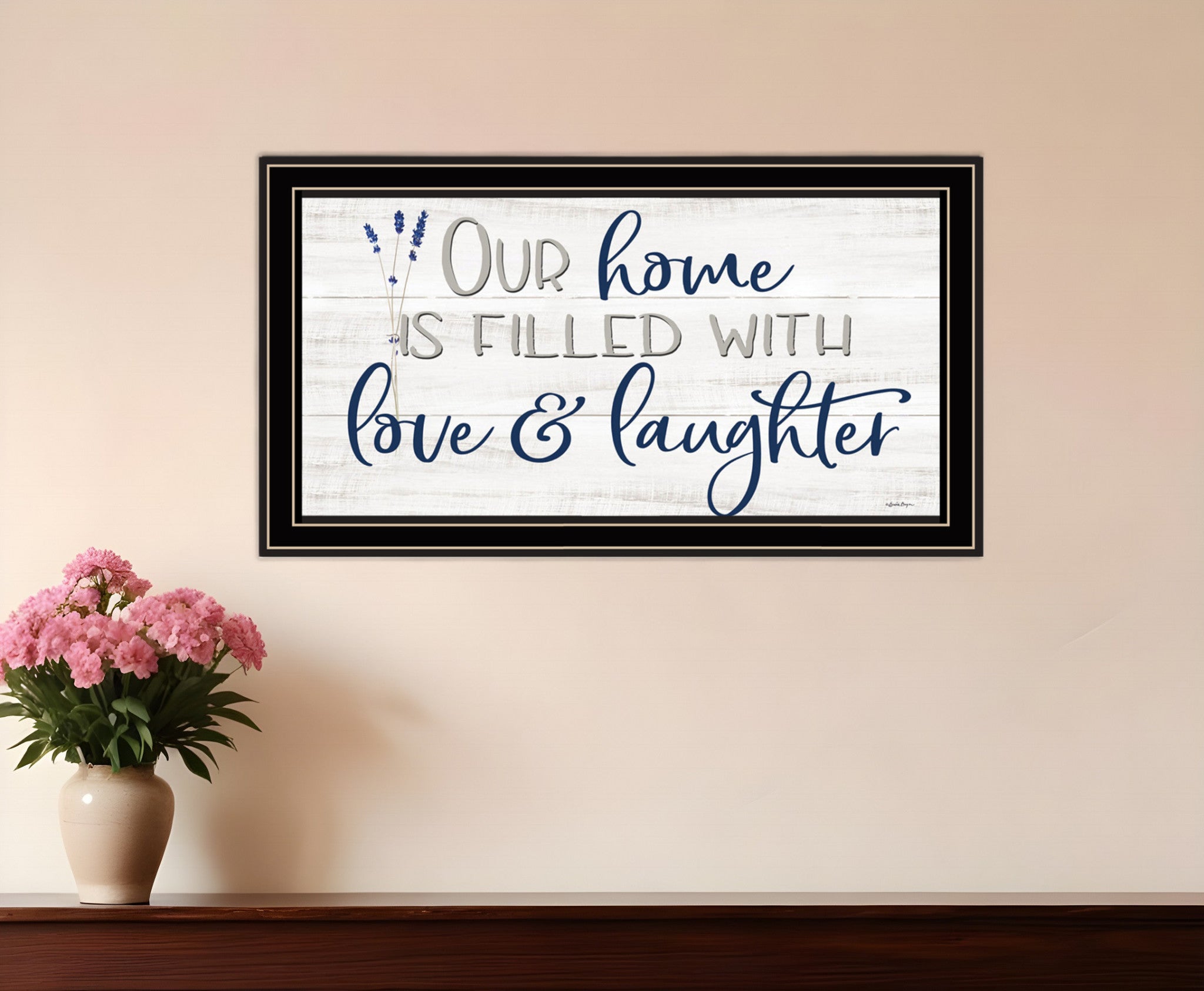 Our Home Black Framed Print Wall Art