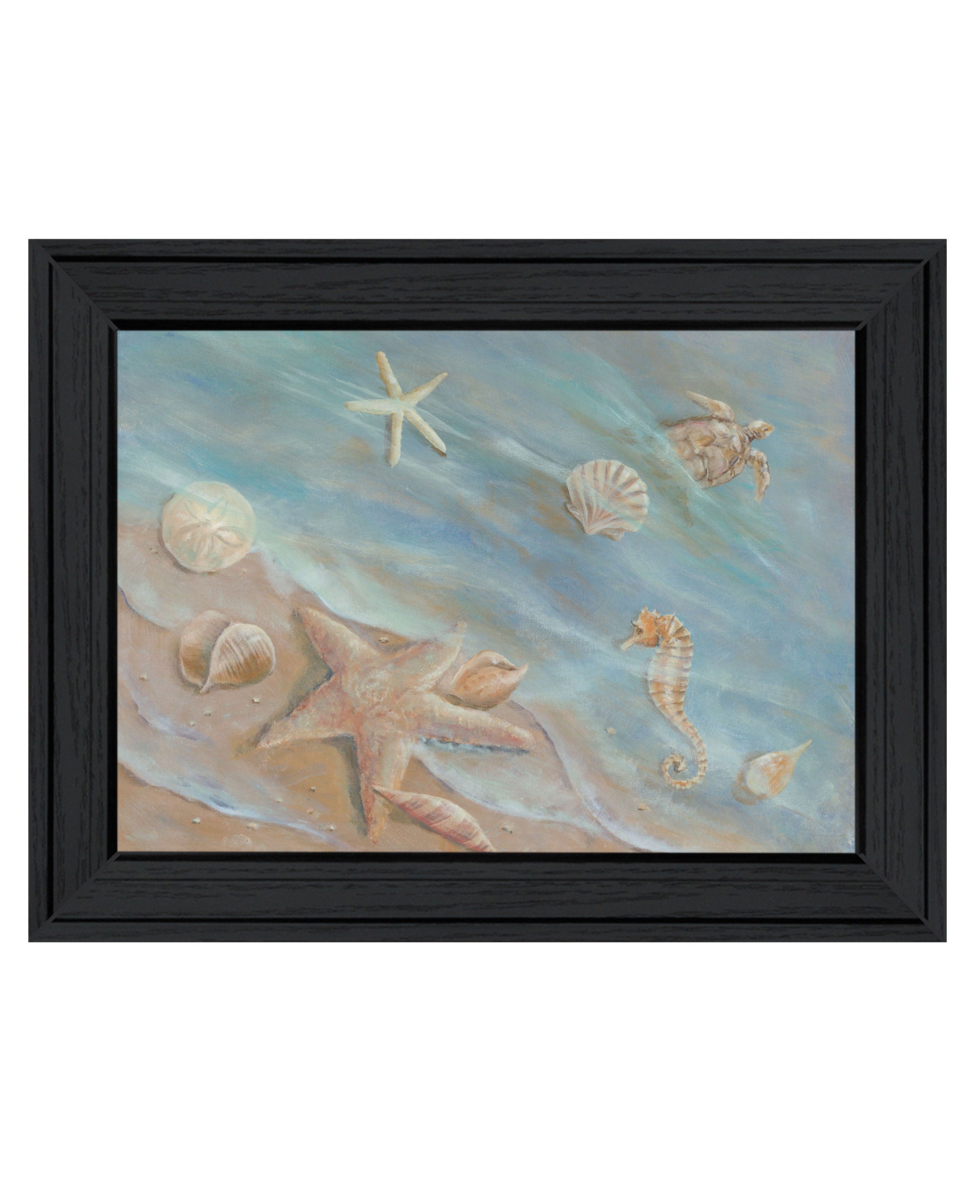 Seashore Star Black Framed Print Wall Art