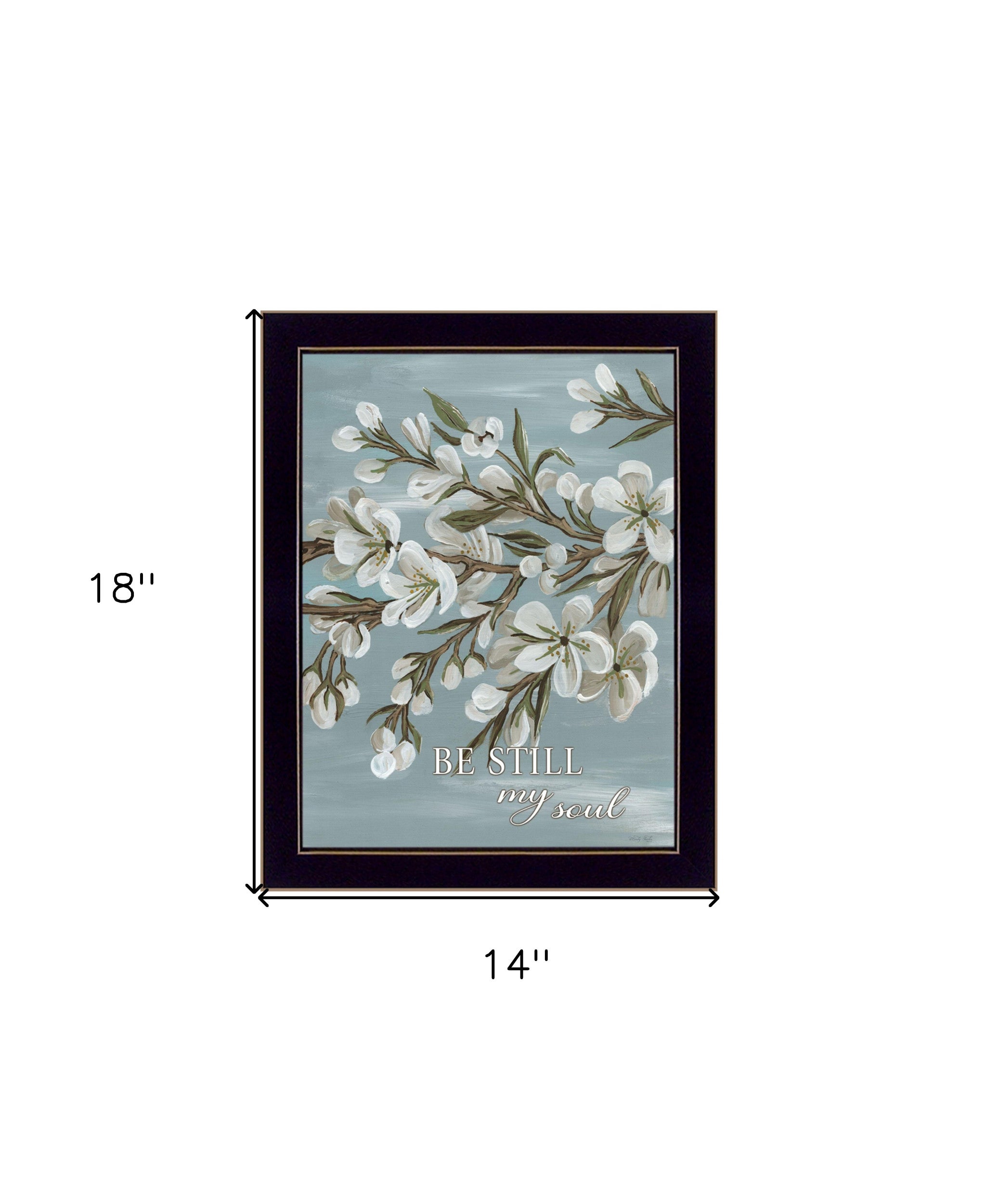 Spring Be Still Black Framed Print Wall Art