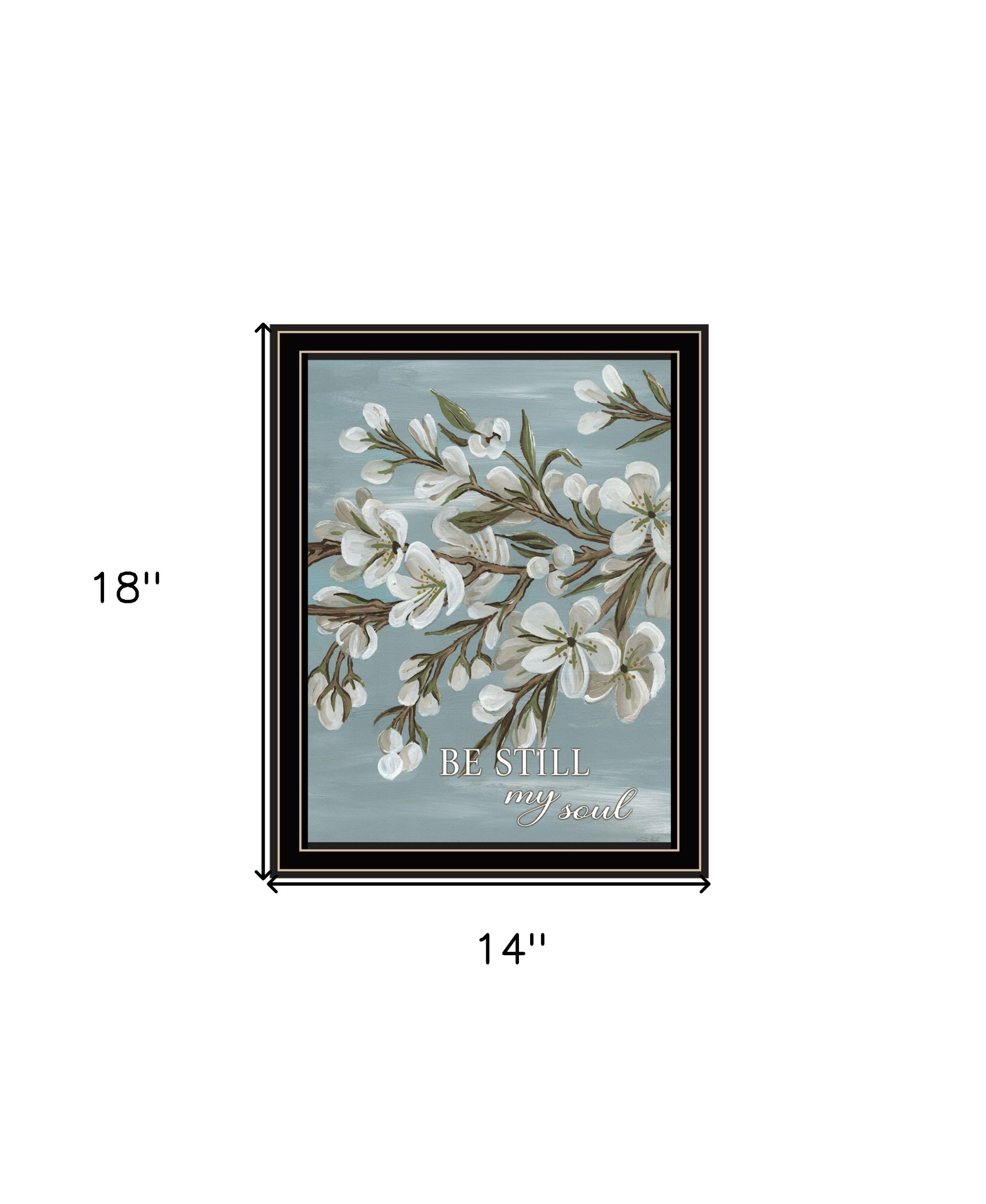 Spring Be Still Black Framed Print Wall Art