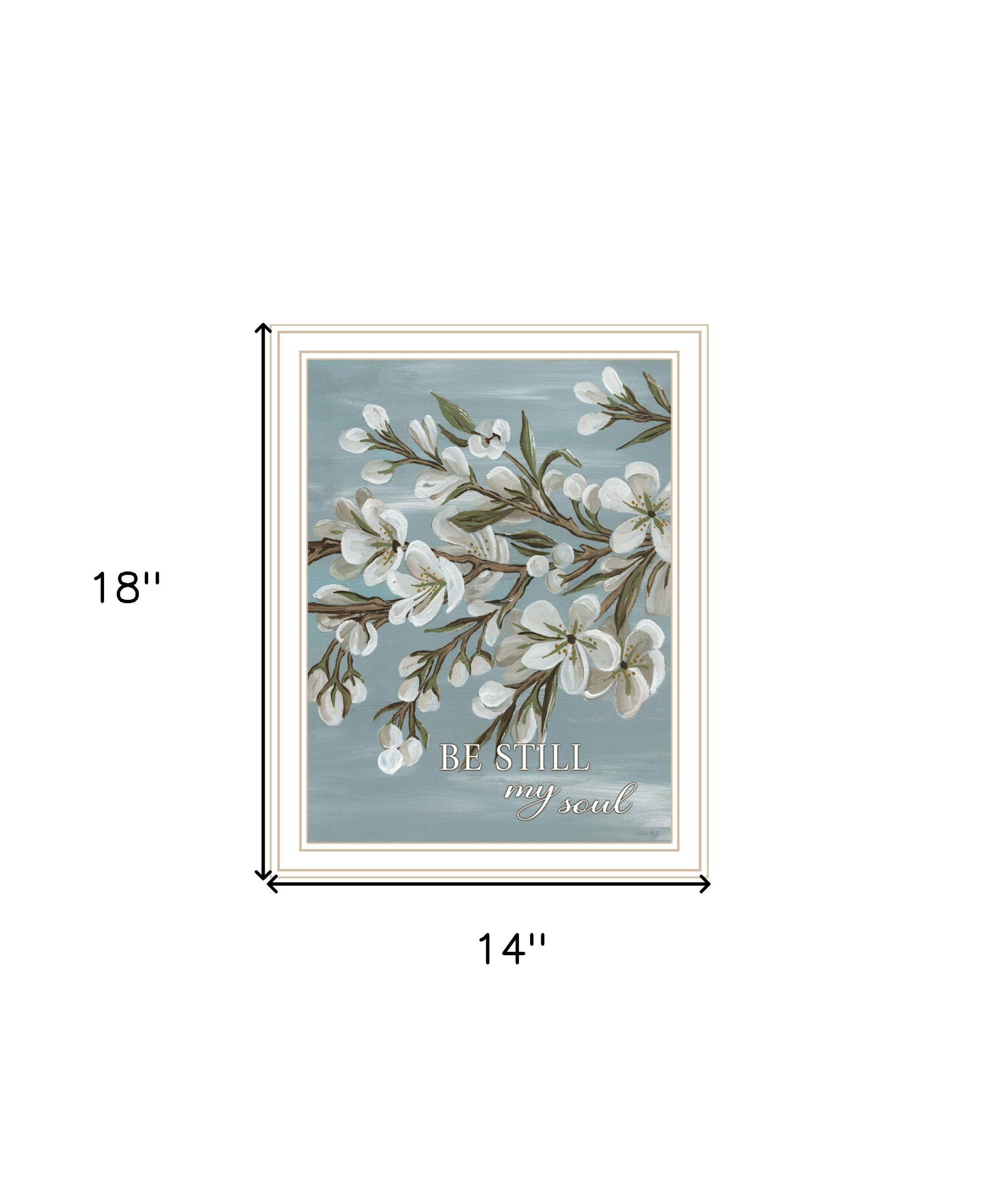 Spring Be Still Black Framed Print Wall Art