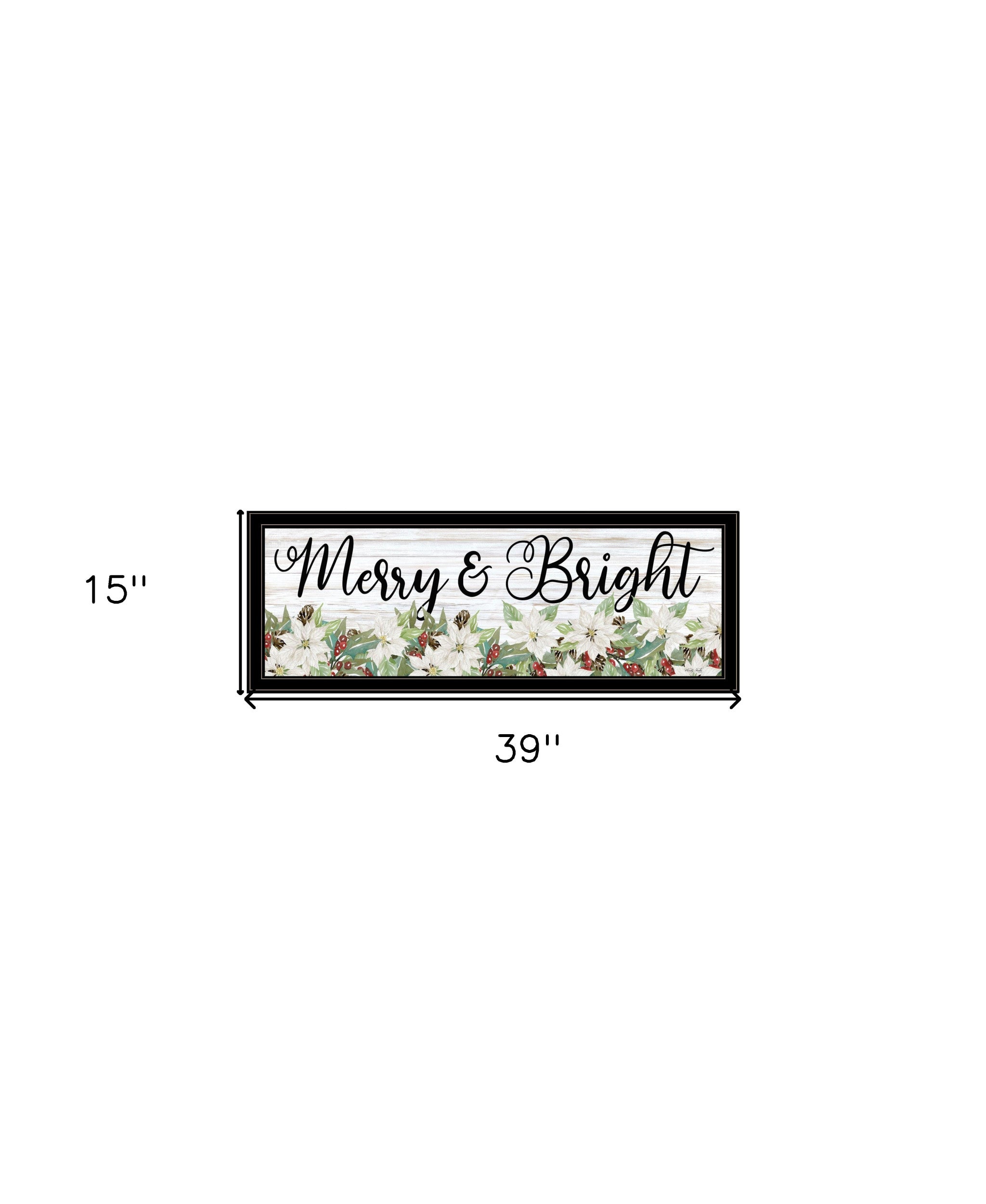 Merry and Bright Black Framed Print Wall Art