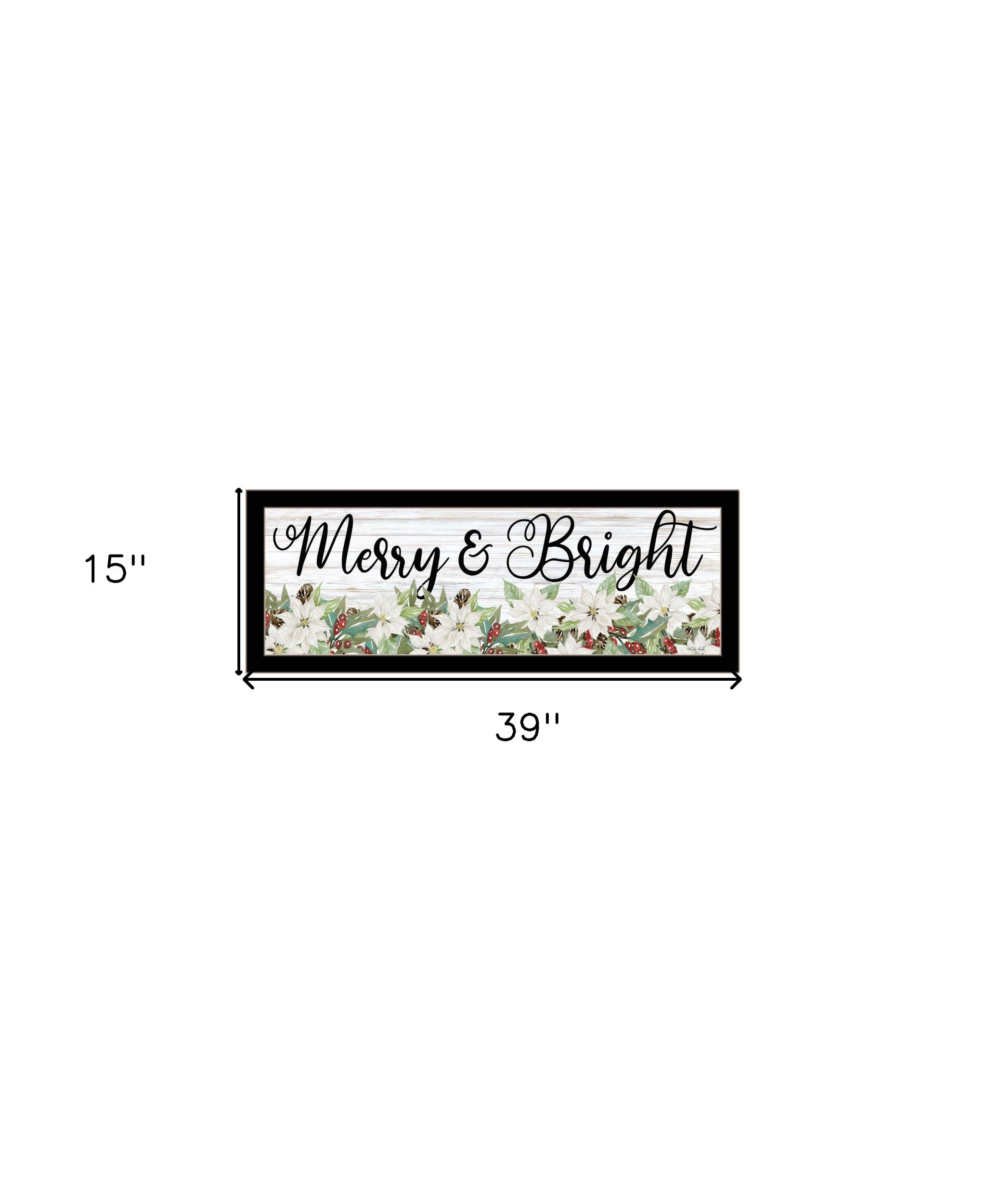 Merry and Bright Black Framed Print Wall Art