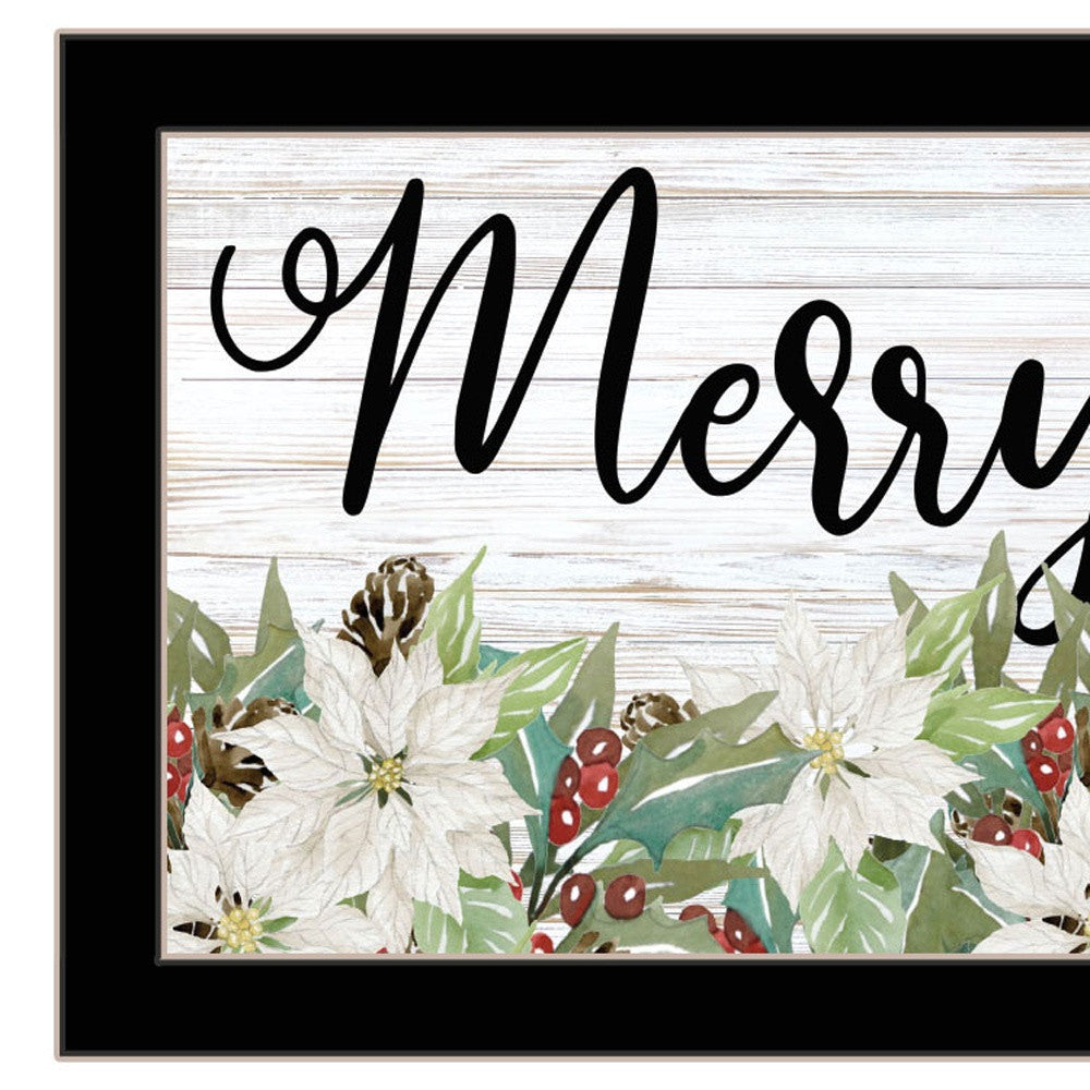 Merry and Bright Black Framed Print Wall Art