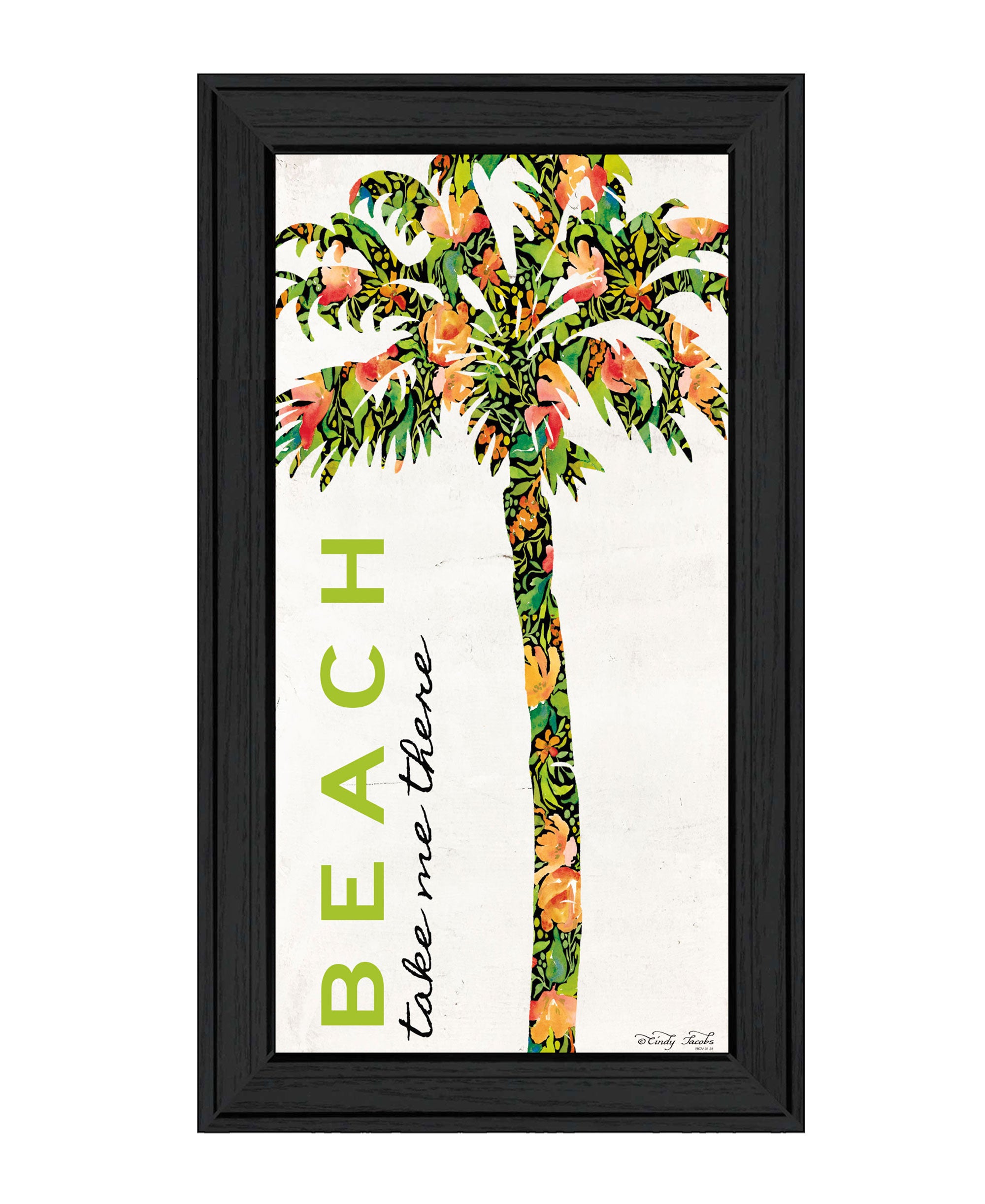 Beach Take Me There Black Framed Print Wall Art