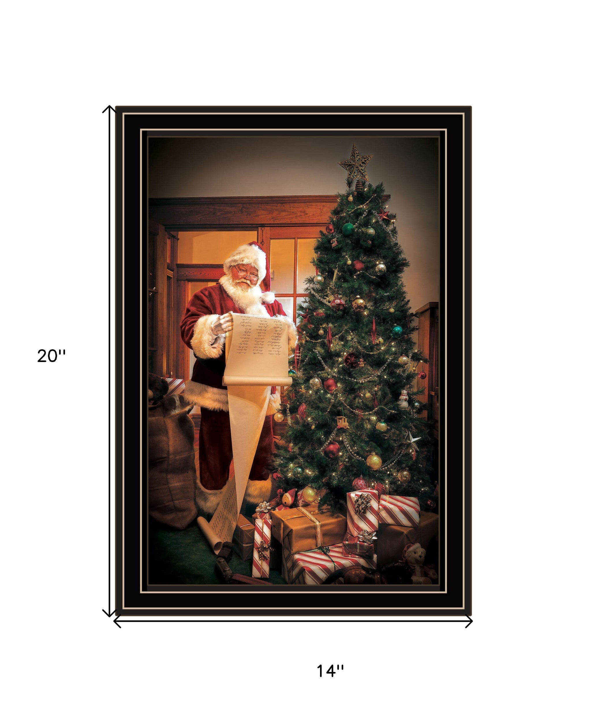 Naughty Or Nice Black Framed Print Wall Art