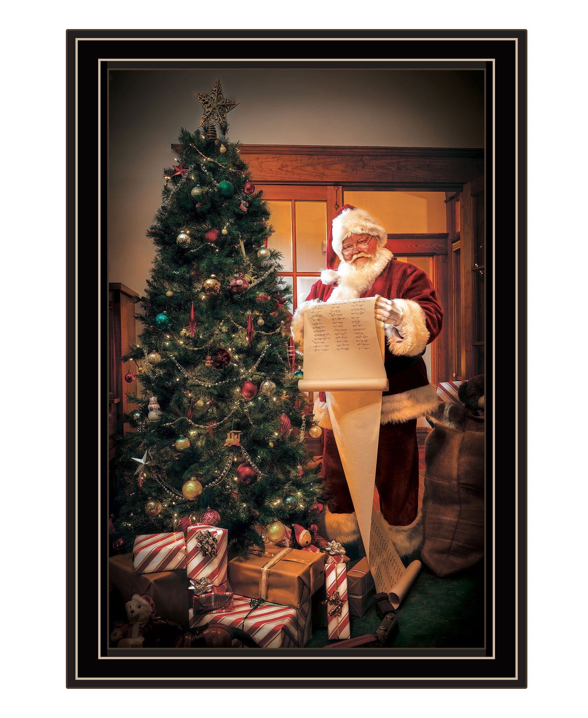 Naughty Or Nice Black Framed Print Wall Art