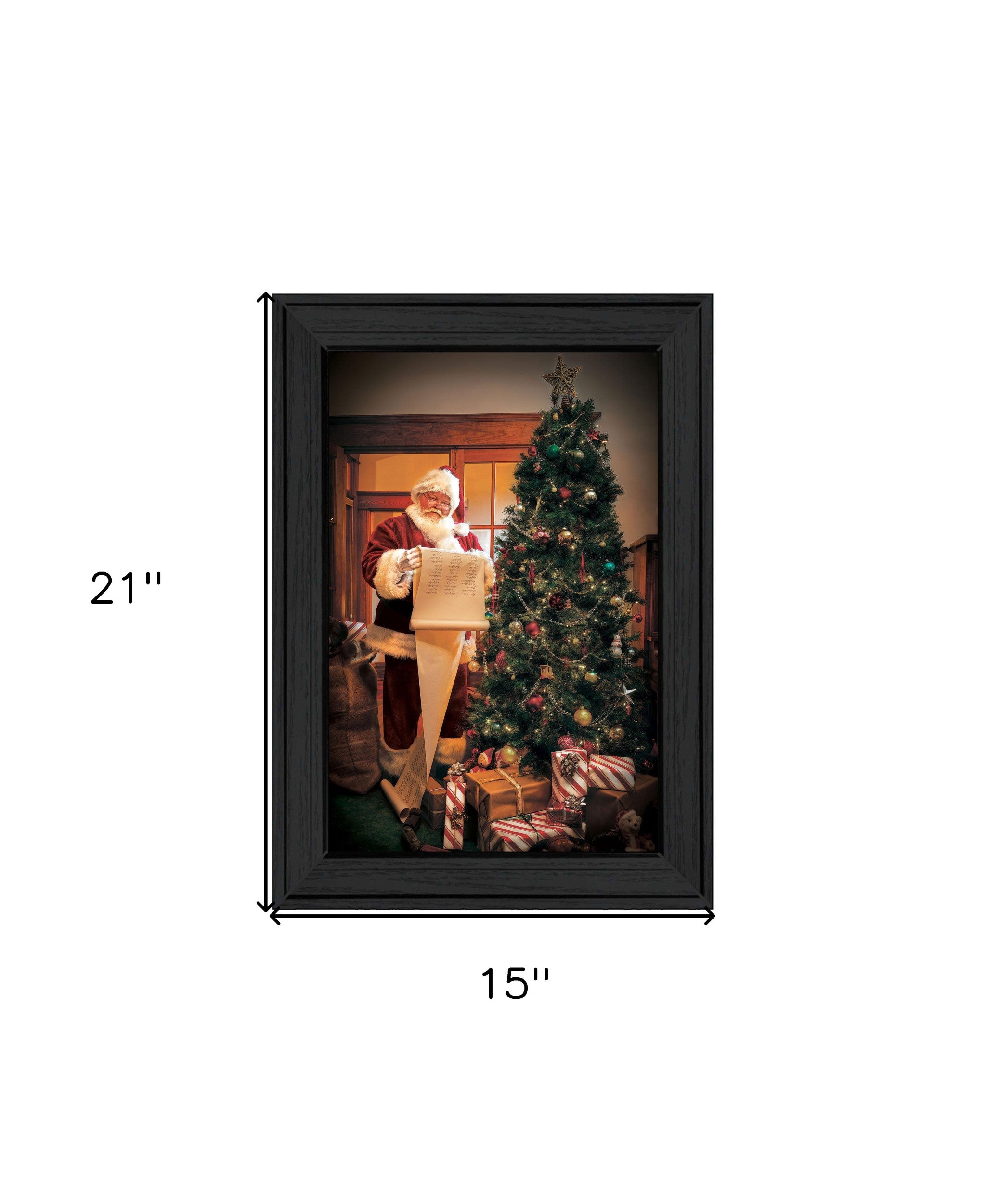 Naughty Or Nice Black Framed Print Wall Art