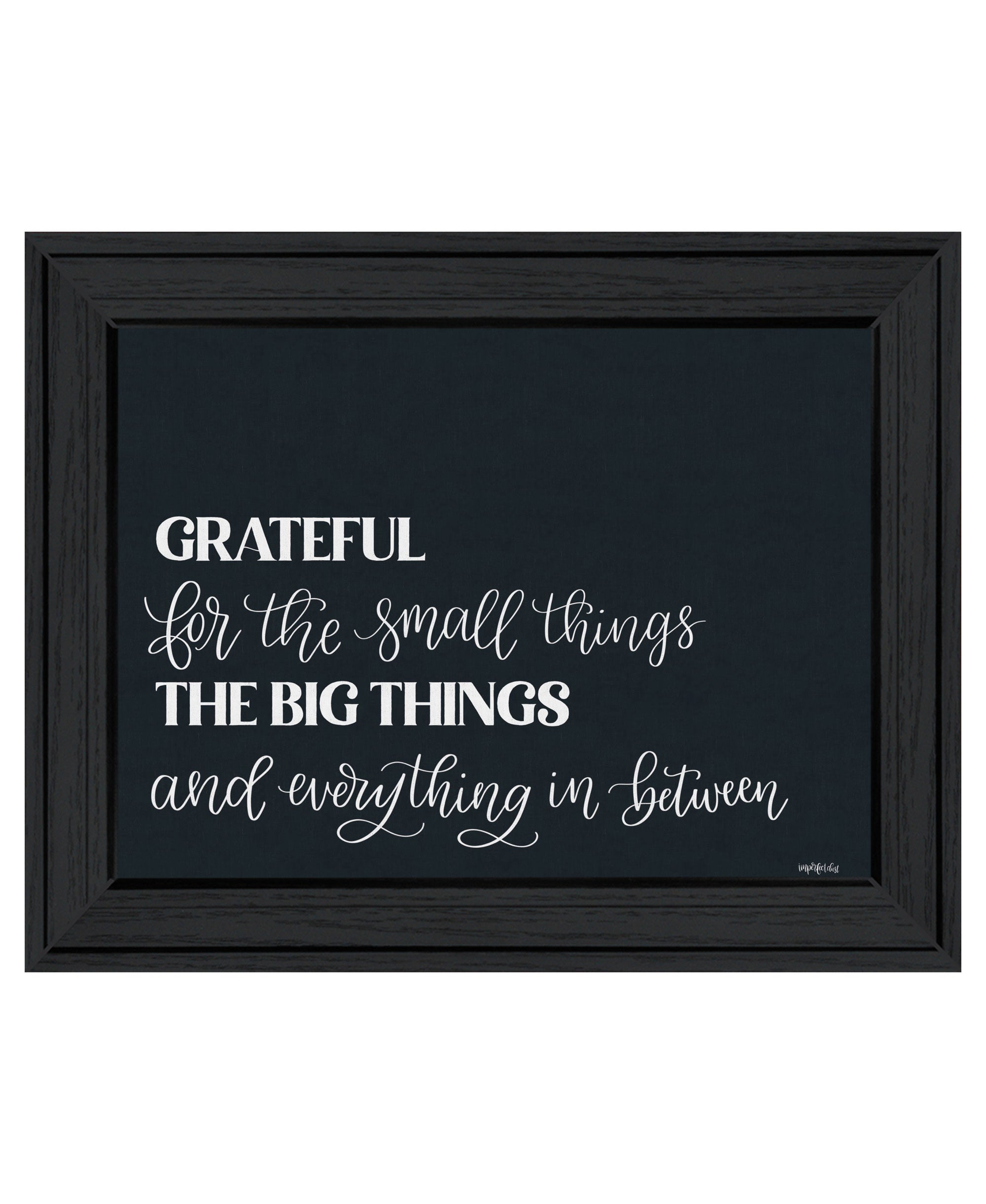 Grateful For Everything Black Framed Print Wall Art