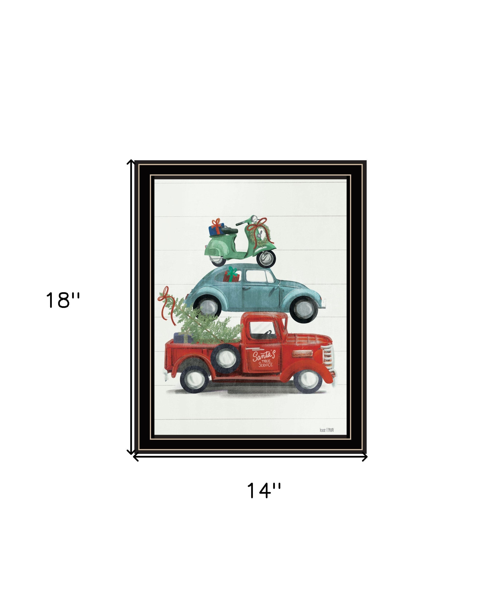 Holiday Travels Black Framed Print Wall Art