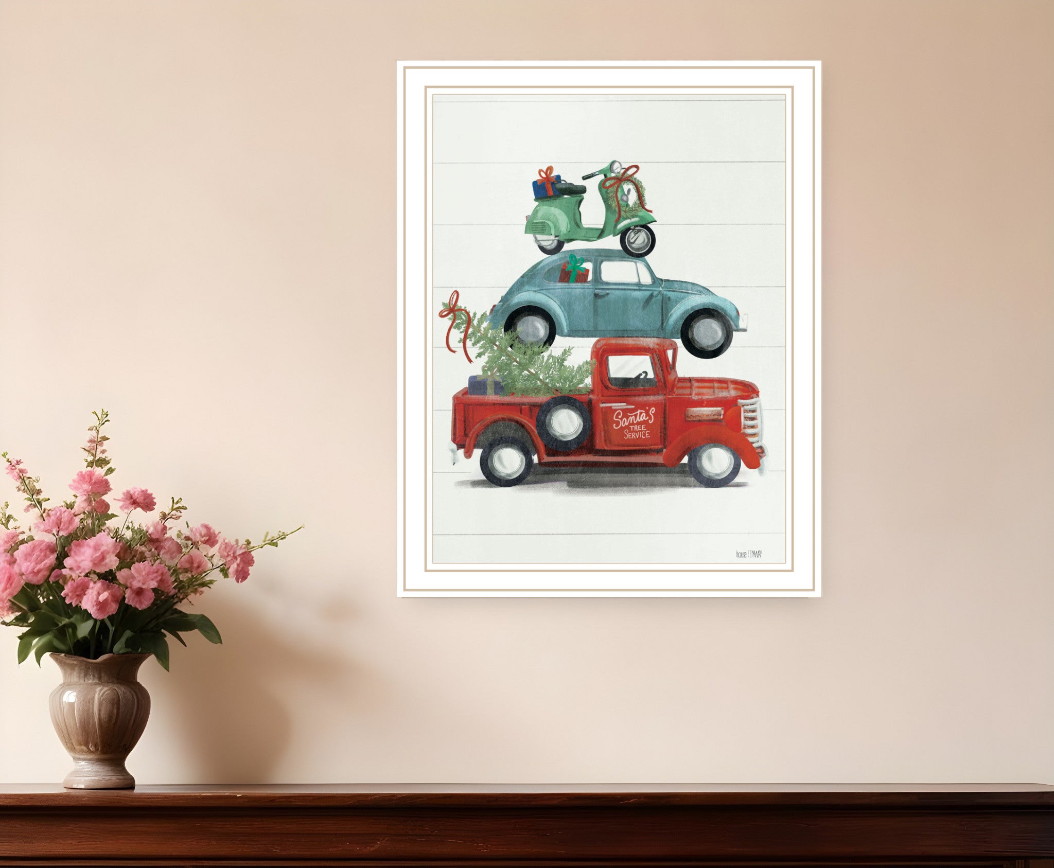 Holiday Travels Black Framed Print Wall Art