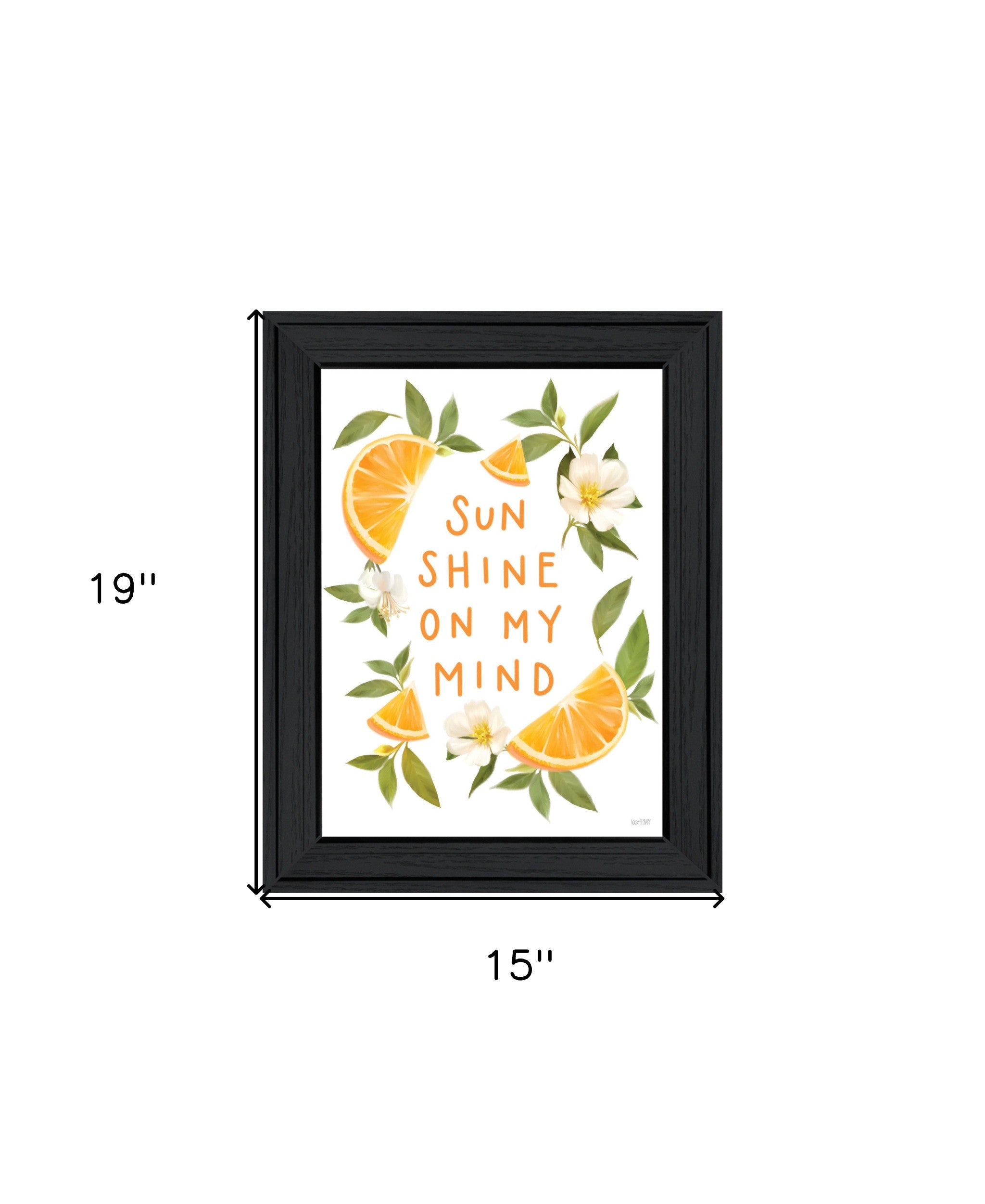 Sun Shine on My Mind Black Framed Print Wall Art