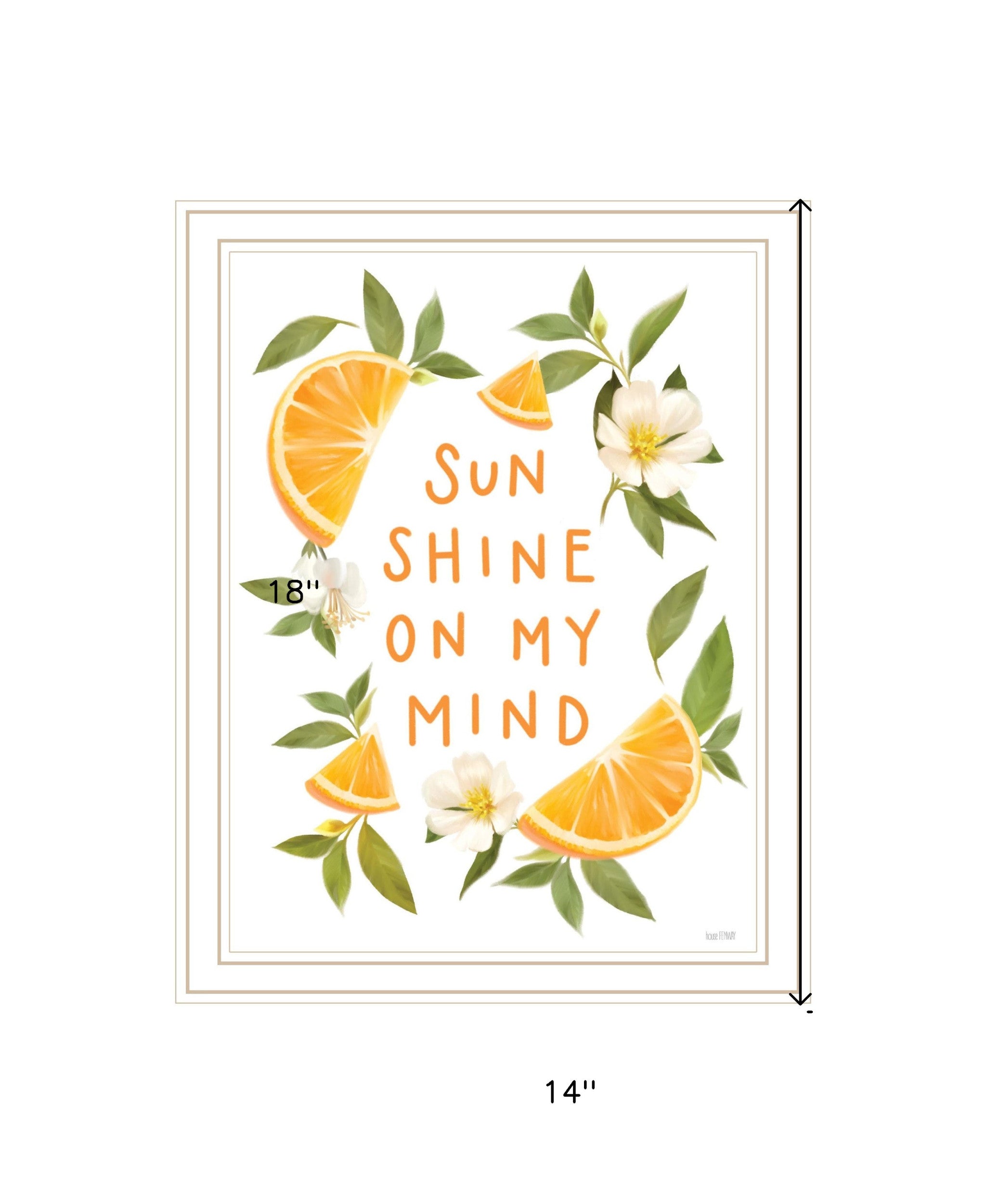 Sun Shine on My Mind Black Framed Print Wall Art