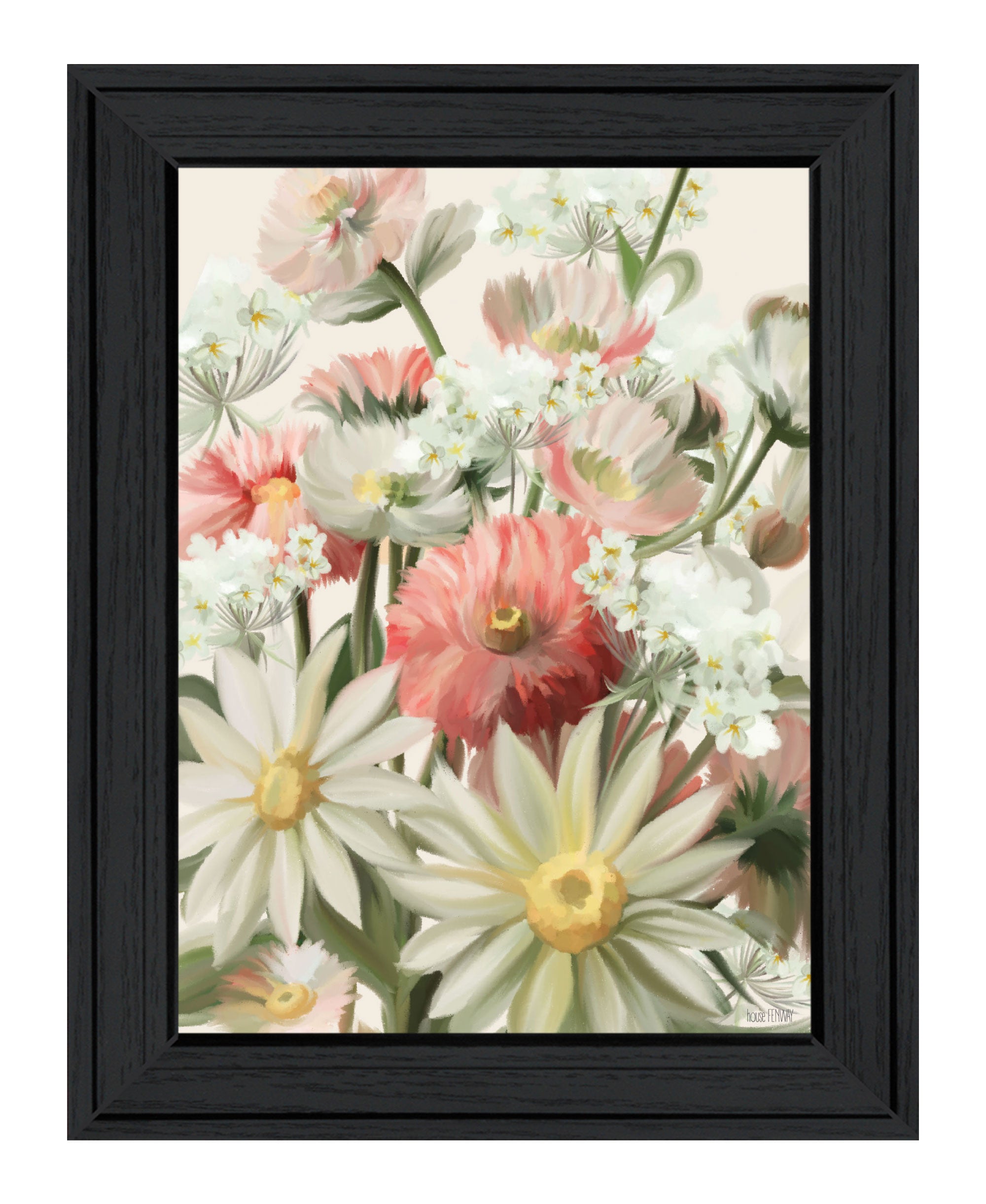 Summer Wildflowers For You Black Framed Print Wall Art