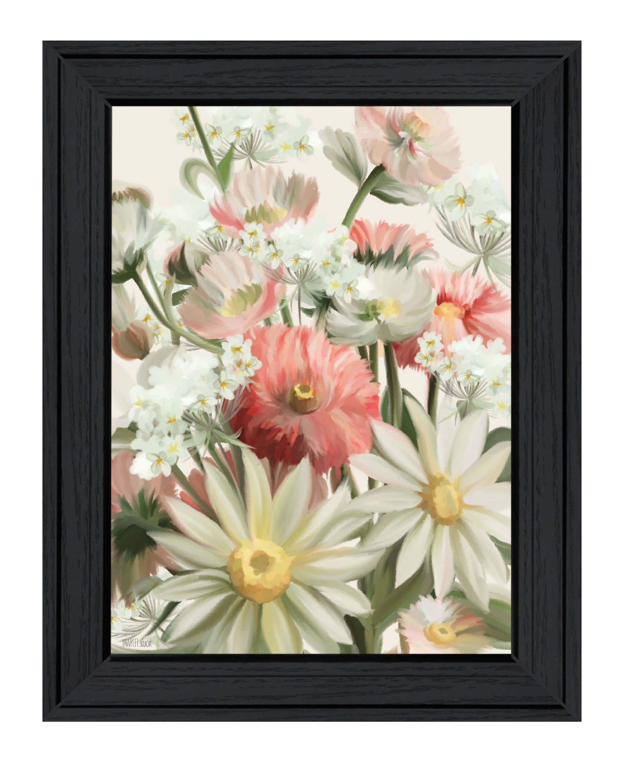 Summer Wildflowers For You Black Framed Print Wall Art