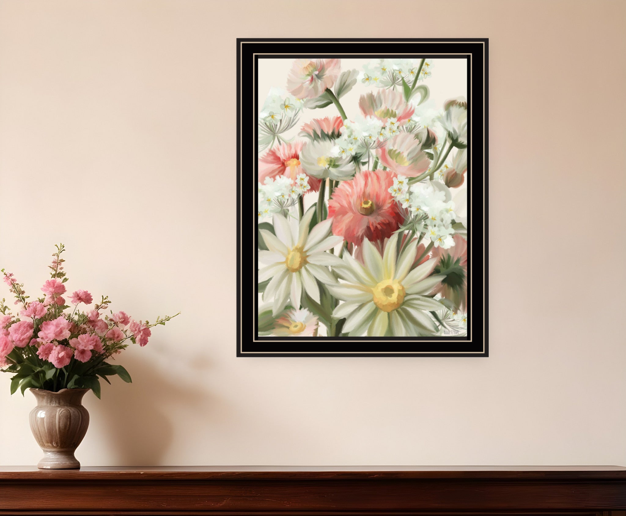 Summer Wildflowers For You Black Framed Print Wall Art