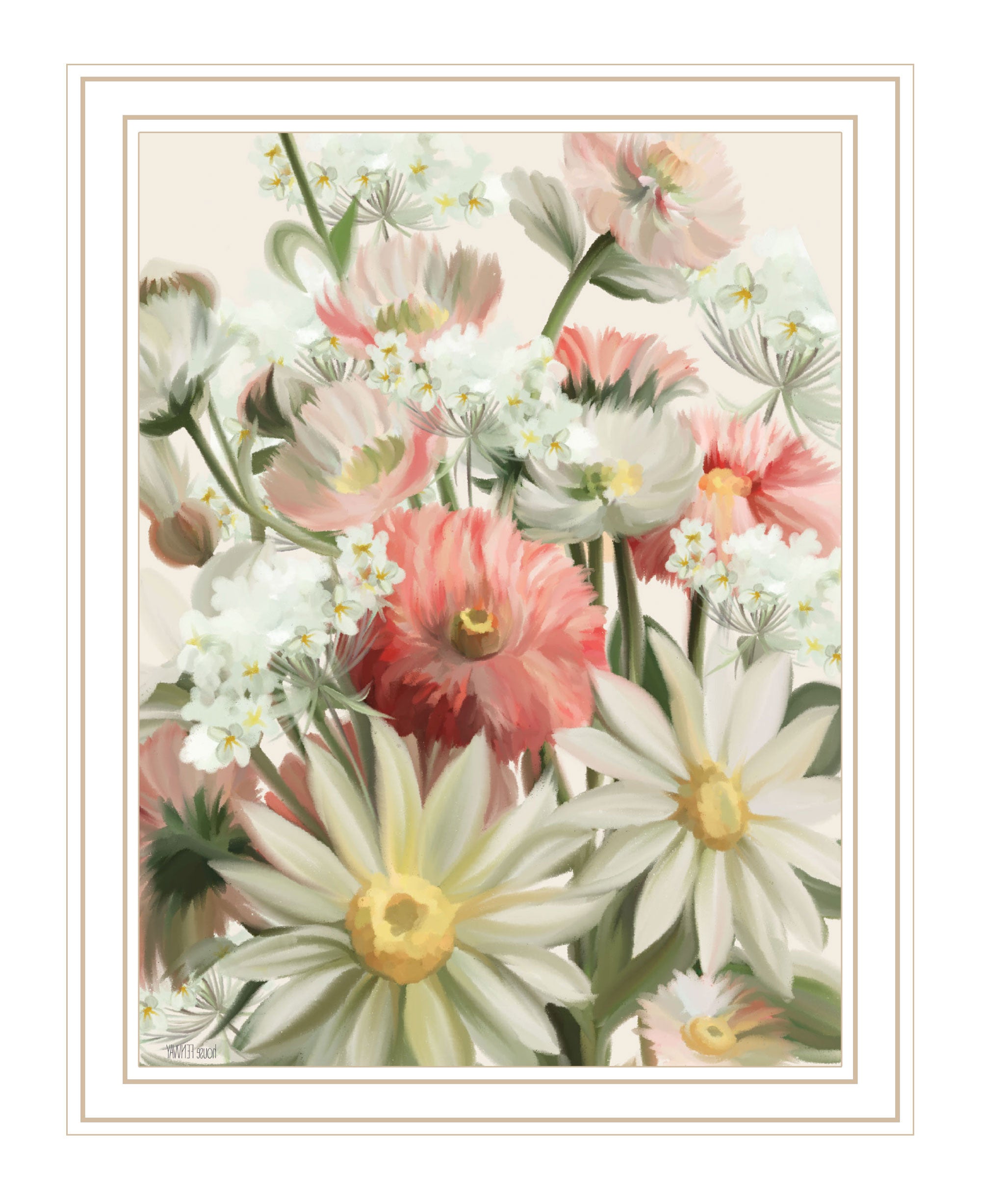 Summer Wildflowers For You Black Framed Print Wall Art