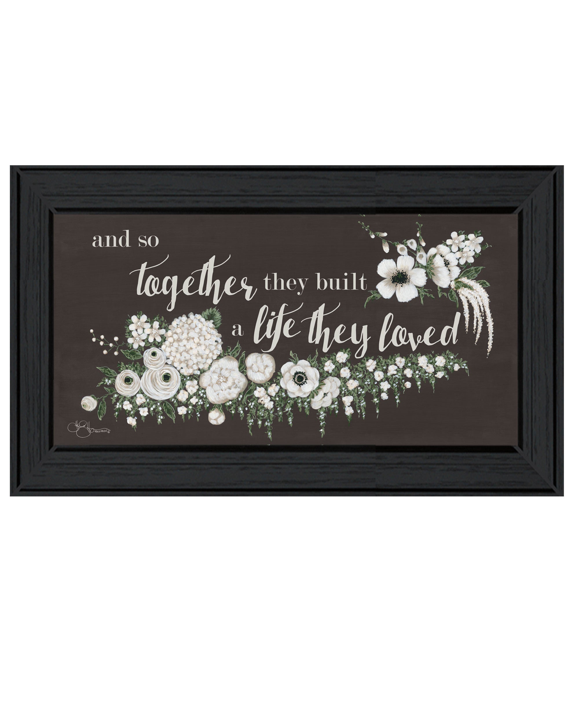 Together They Built Black Framed Print Wall Art