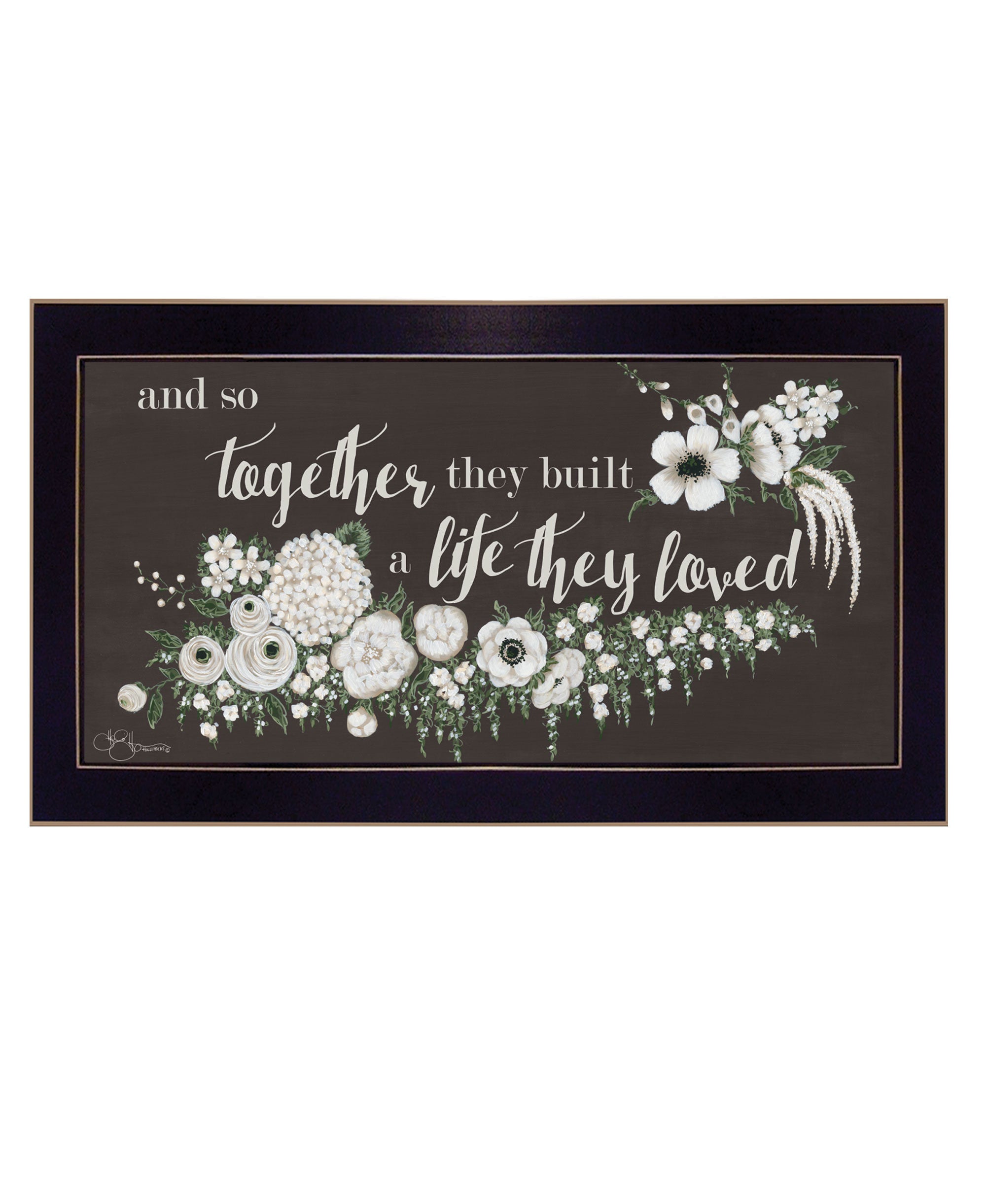 Together They Built Black Framed Print Wall Art