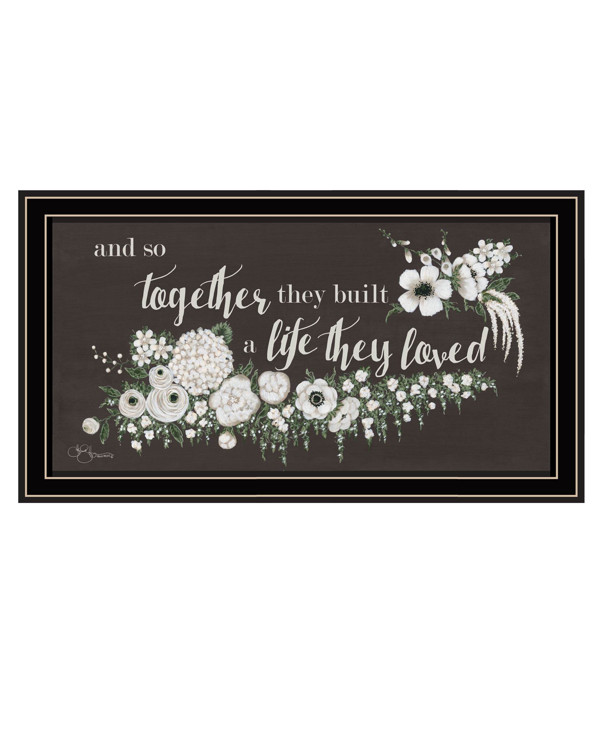 Together They Built Black Framed Print Wall Art