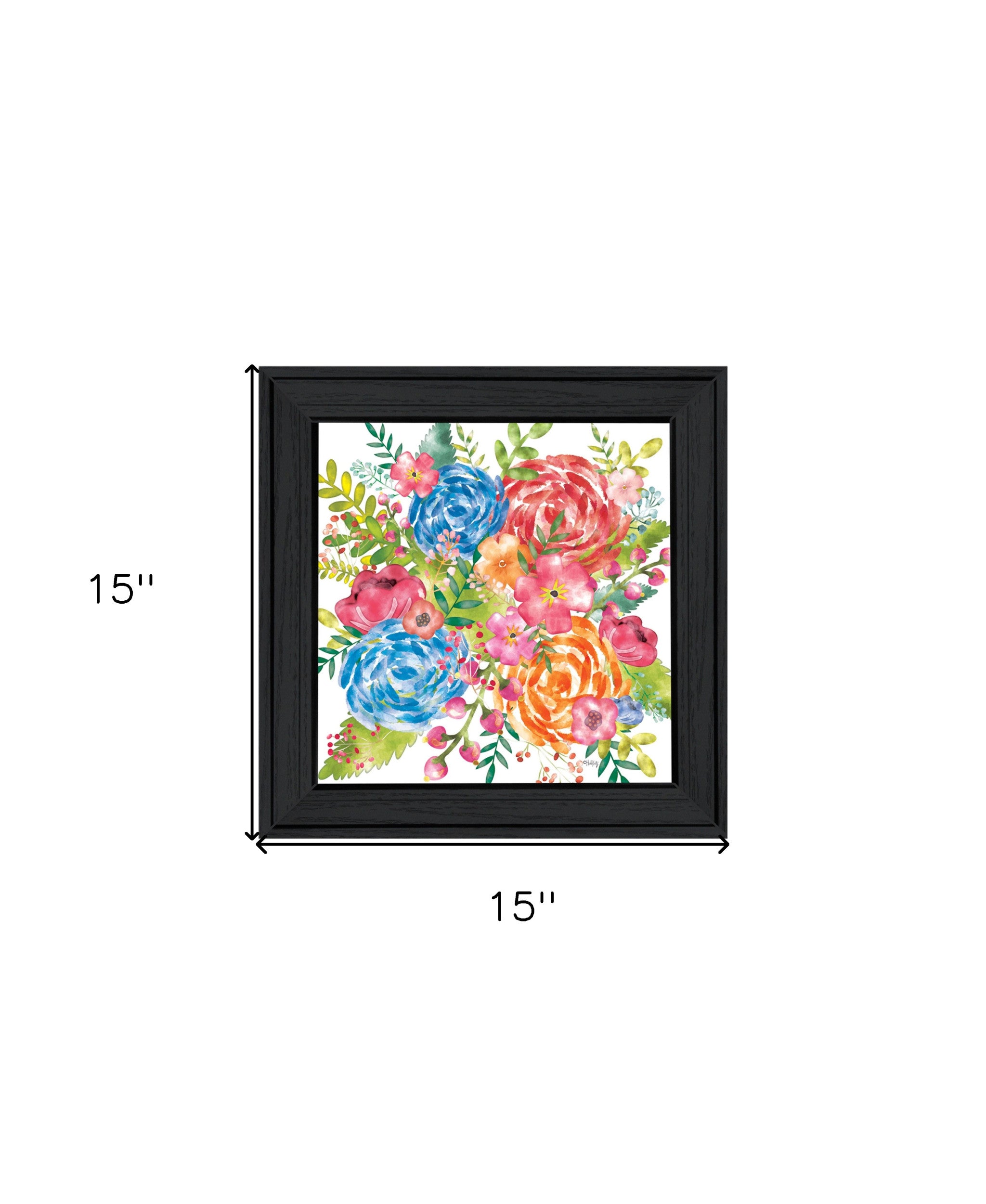 Spring Floral Black Framed Print Wall Art