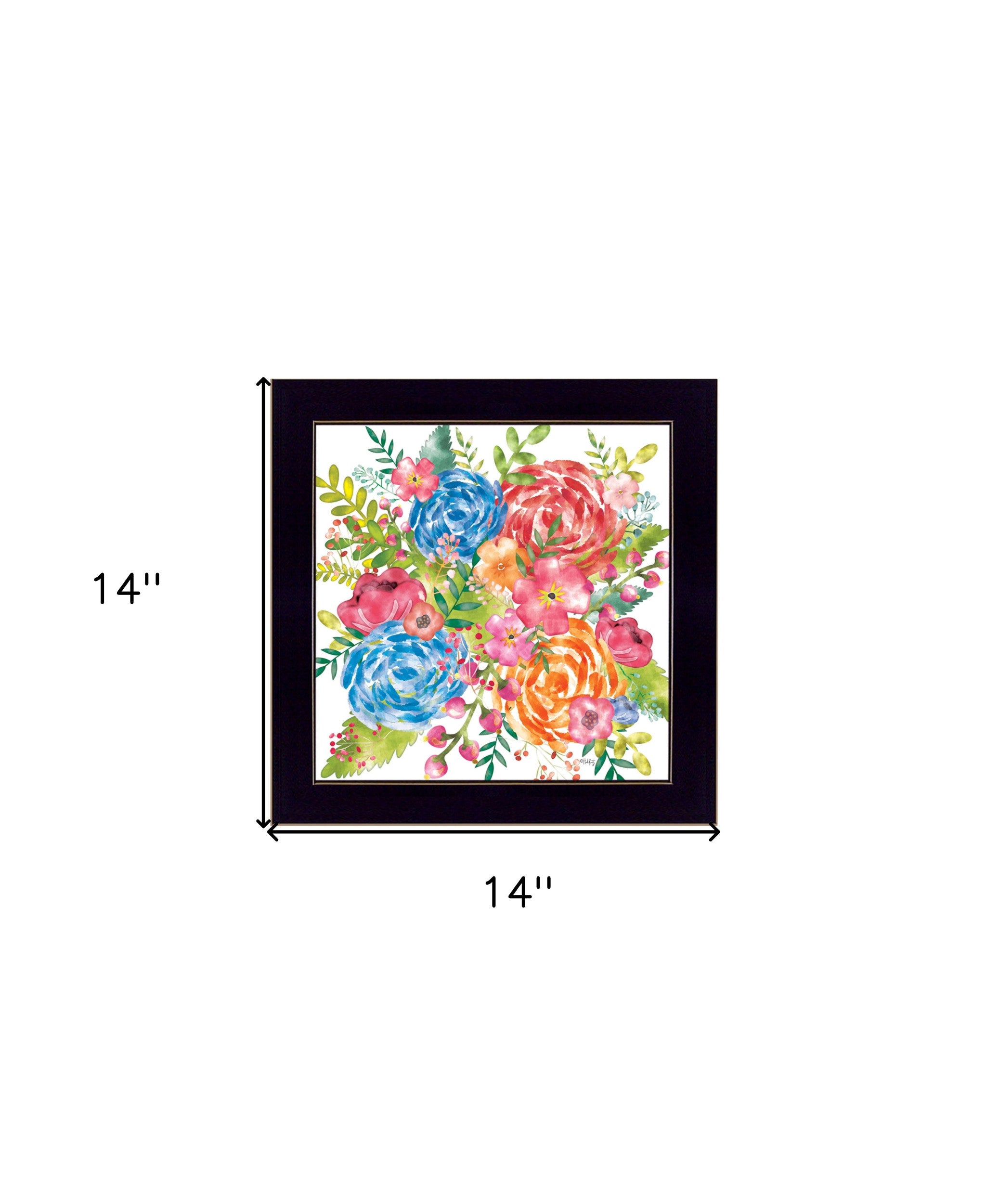 Spring Floral Black Framed Print Wall Art