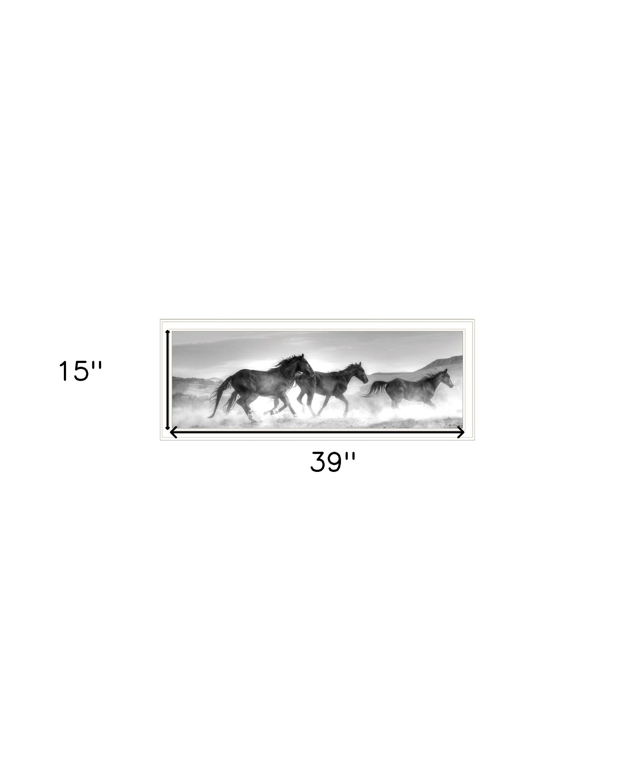 Horses Rolling By White Framed Print Wall Art