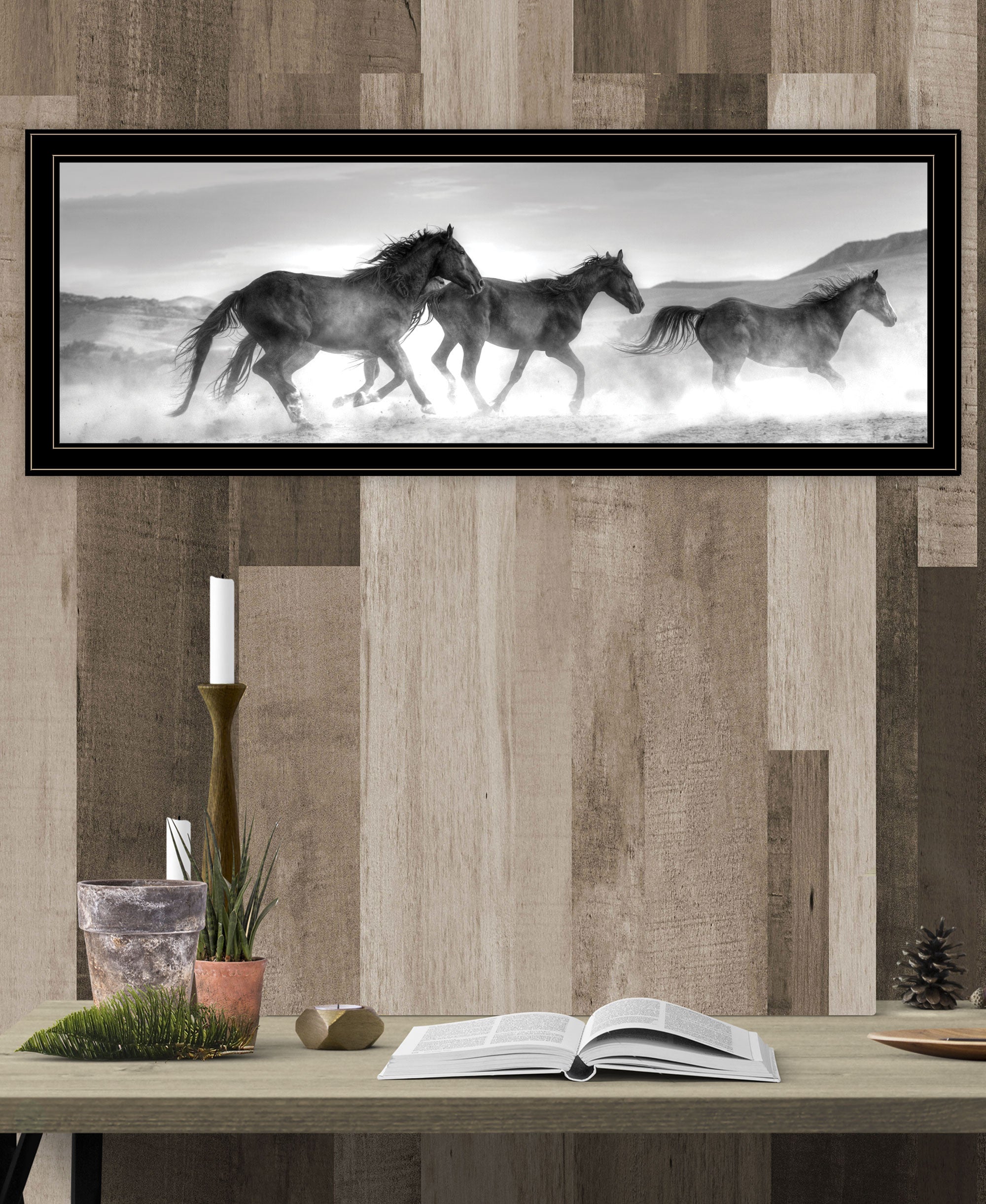 Horses Rolling By White Framed Print Wall Art